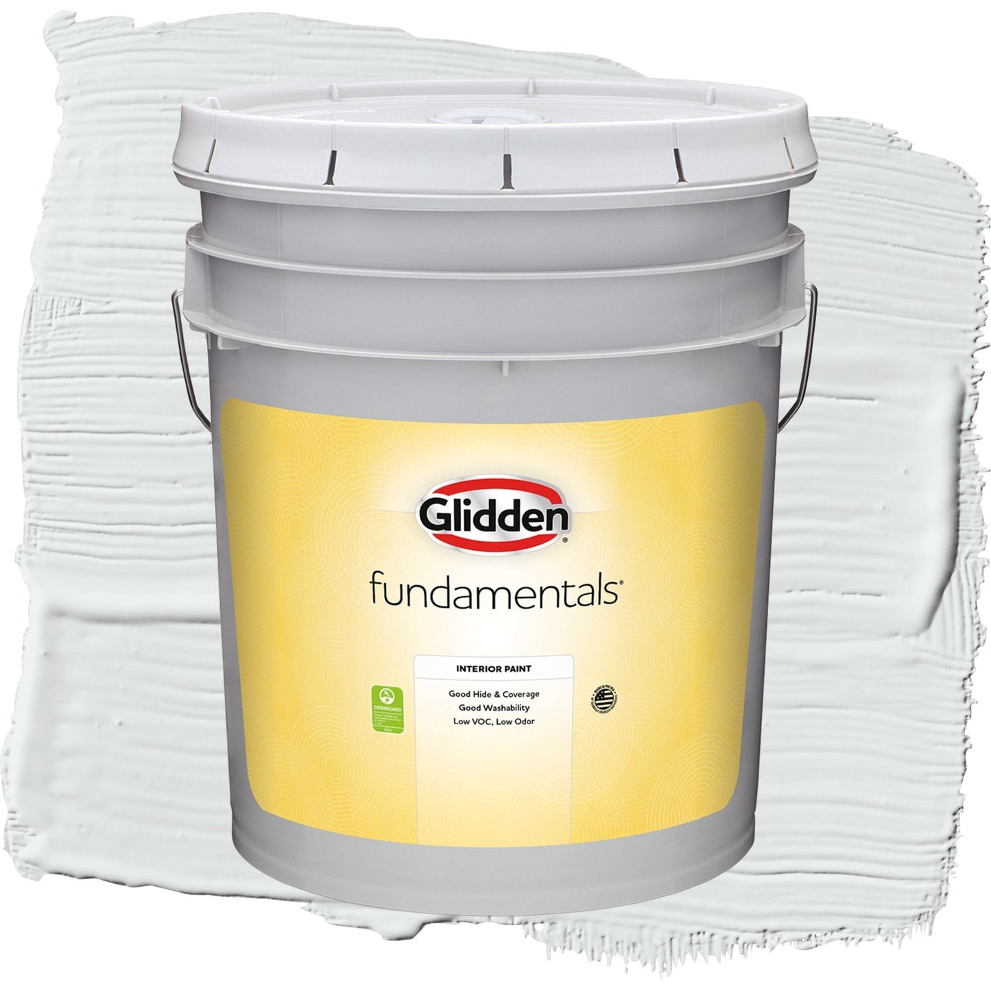 Glidden Fundamentals Gray Glimpse / Grey, Flat Interior Paint, 5 Gallon
