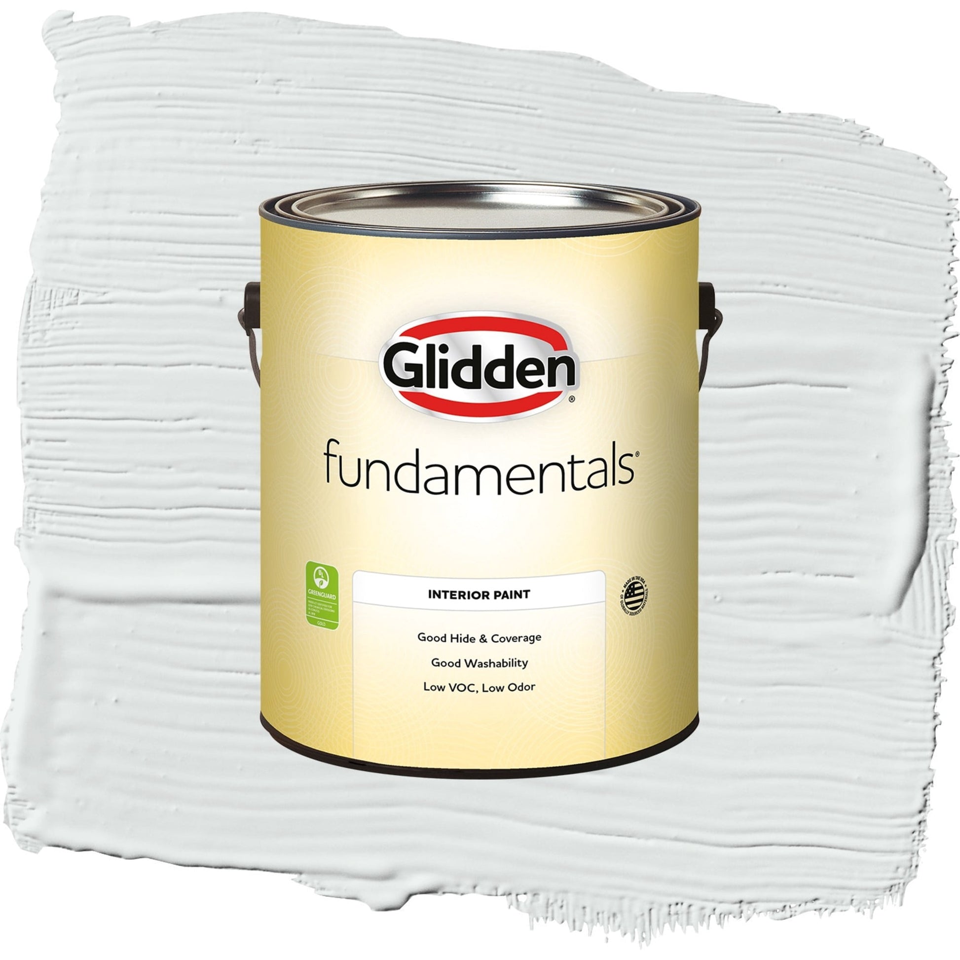 Glidden Fundamentals Gray Glimpse / Grey, Semi-Gloss Interior Paint, 1 Gallon