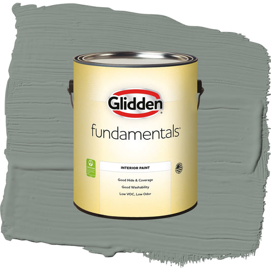 Glidden Fundamentals Gray Heron / Grey, Eggshell Interior Paint, 1 Gallon