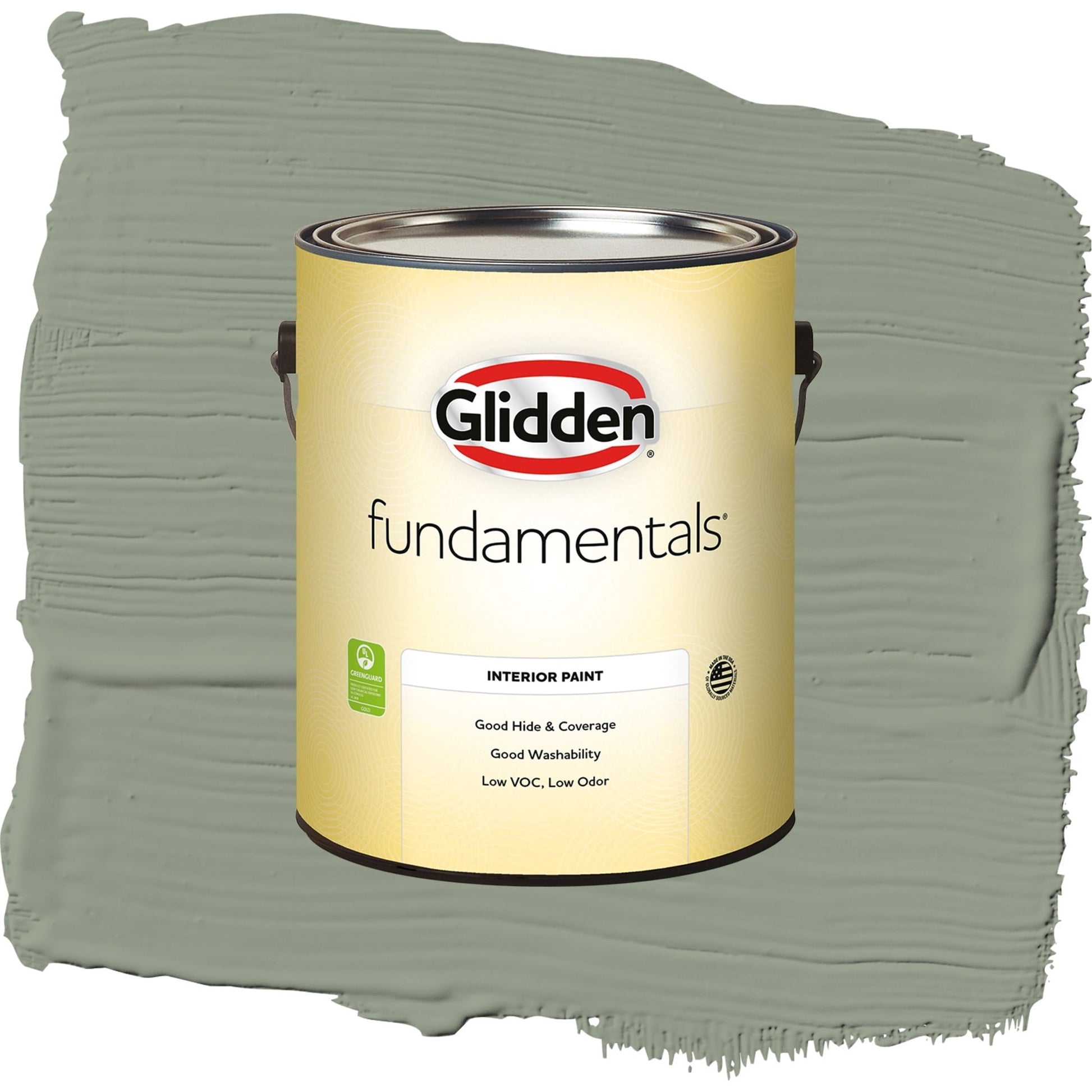 Glidden Fundamentals Green Tea Leaf / Green, Eggshell Interior Paint, 1 Gallon
