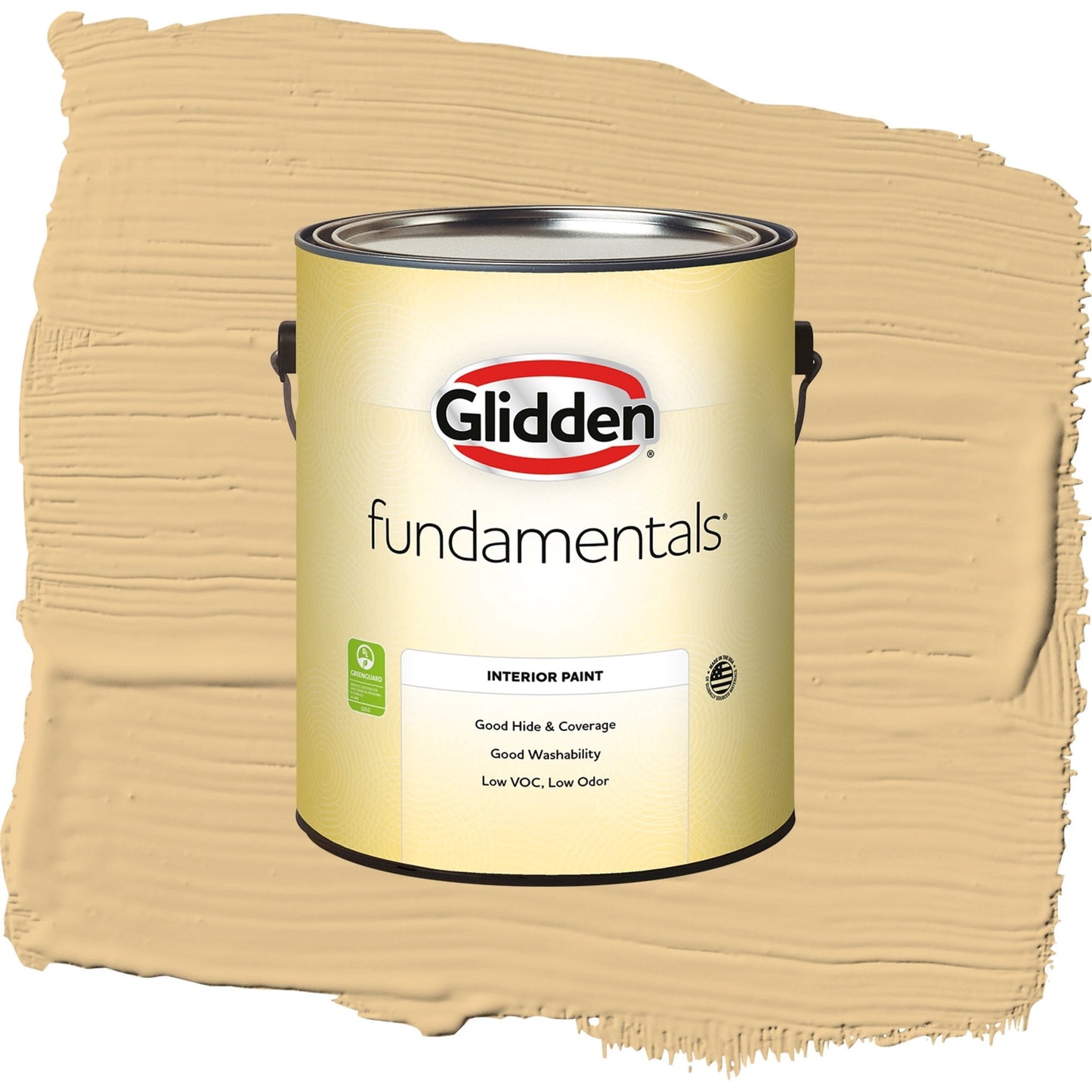 Glidden Fundamentals Halo / Yellow, Semi-Gloss Interior Paint, 1 Gallon
