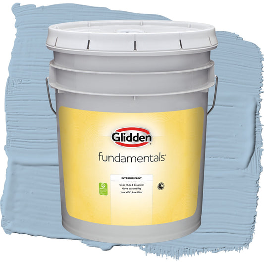 Glidden Fundamentals Heavenly Blue / Blue, Flat Interior Paint, 5 Gallon