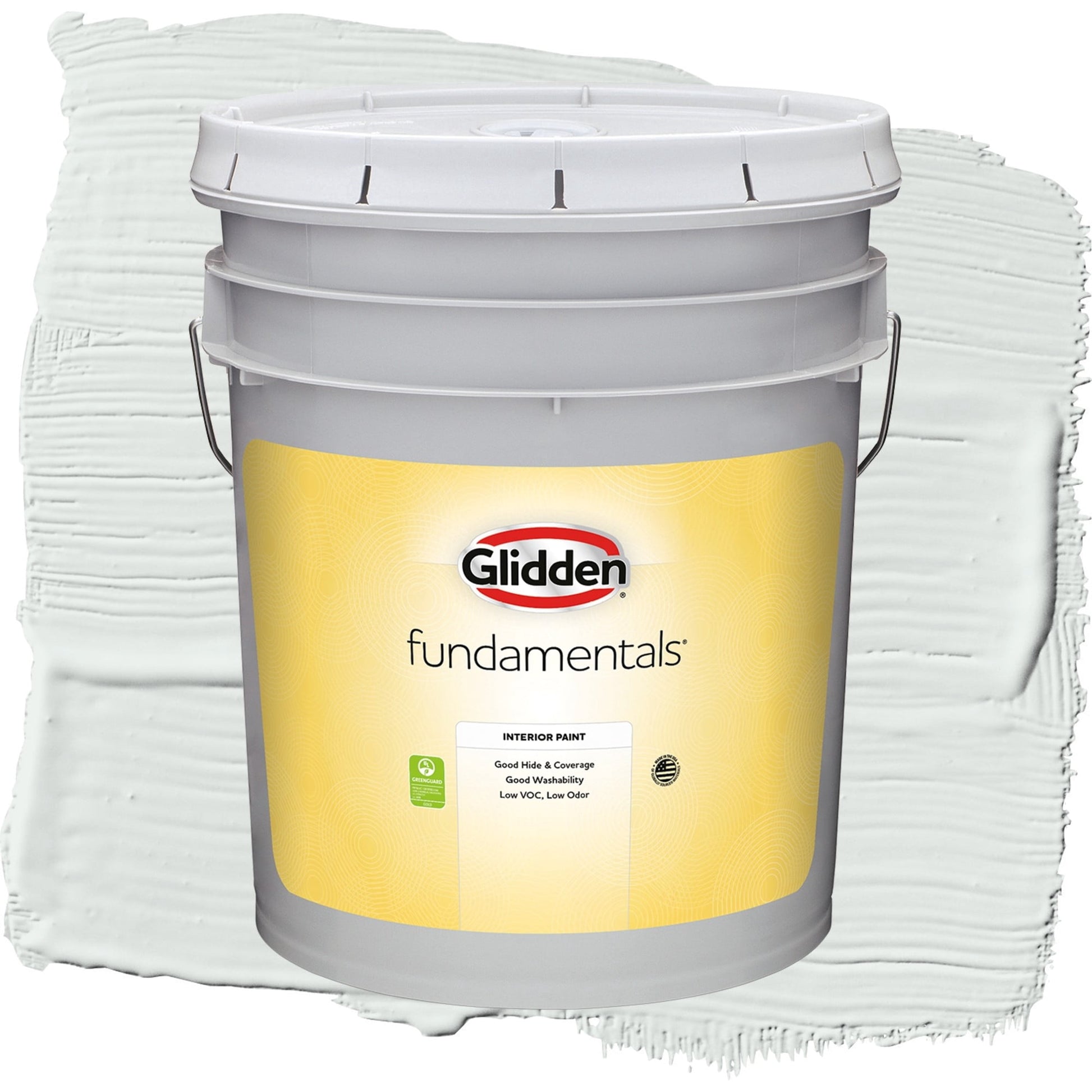 Glidden Fundamentals Icy Bay / Off-White Eggshell Interior Paint, 5 Gallon