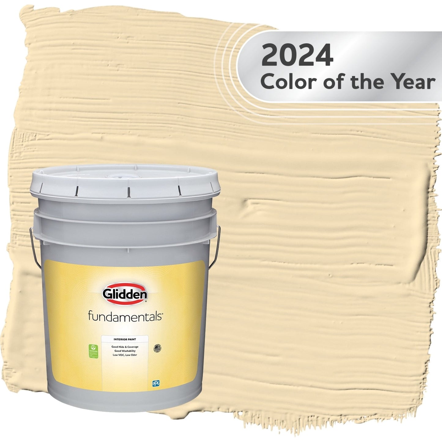 Glidden Fundamentals Limitless / Yellow, Flat Interior Paint, 5 Gallon