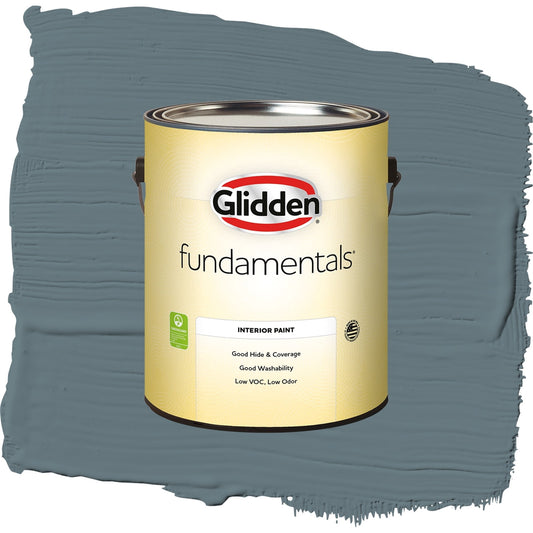 Glidden Fundamentals Night Rendezvous / Blue, Semi-Gloss Interior Paint, 1 Gallon