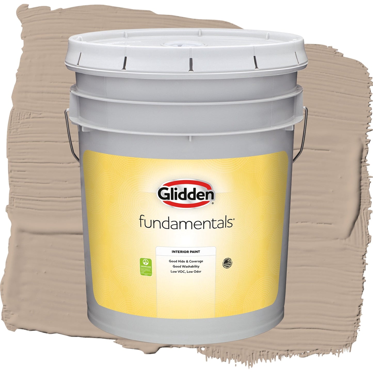 Glidden Fundamentals Notorious / Brown, Flat Interior Paint, 5 Gallon