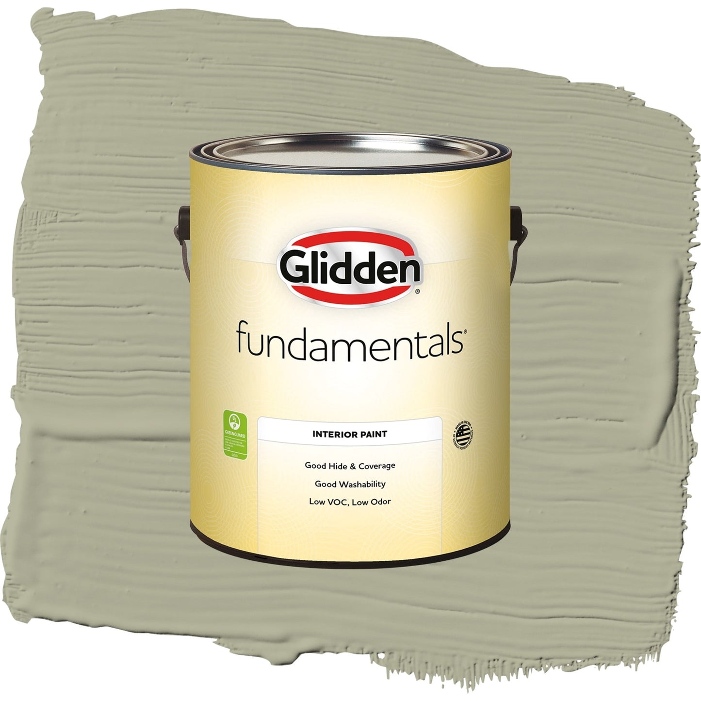 Glidden Fundamentals Photo Gray / Green, Semi-Gloss Interior Paint, 1 Gallon
