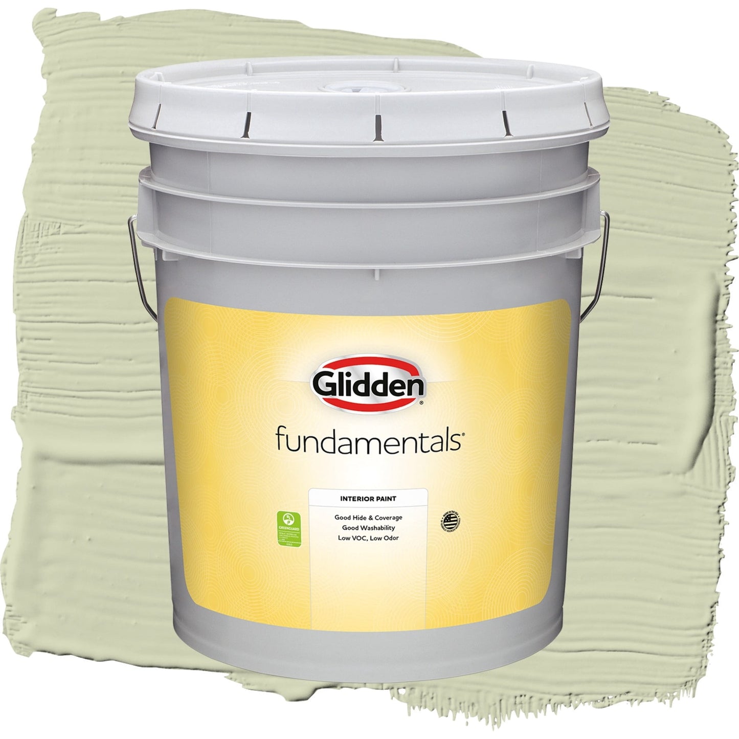Glidden Fundamentals Pickling Spice / Green, Eggshell Interior Paint, 5 Gallon