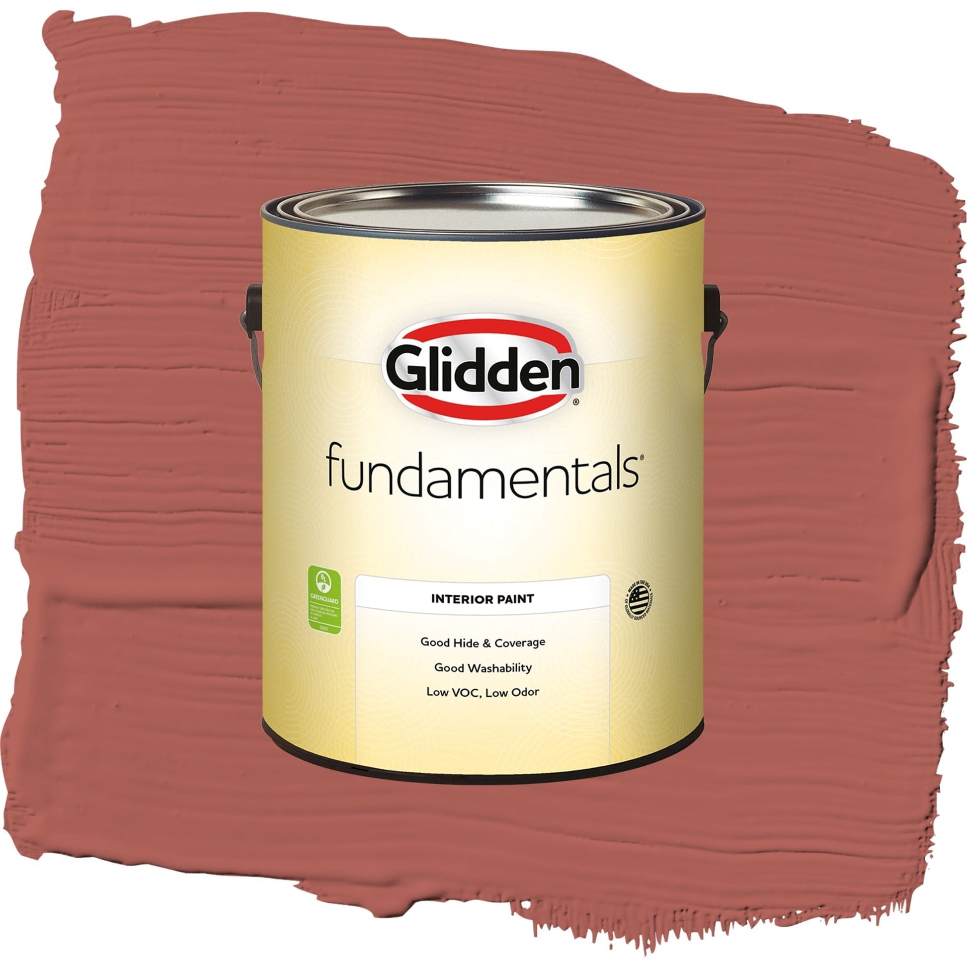 Glidden Fundamentals Pizza Pie / Red, Eggshell Interior Paint, 1 Gallon