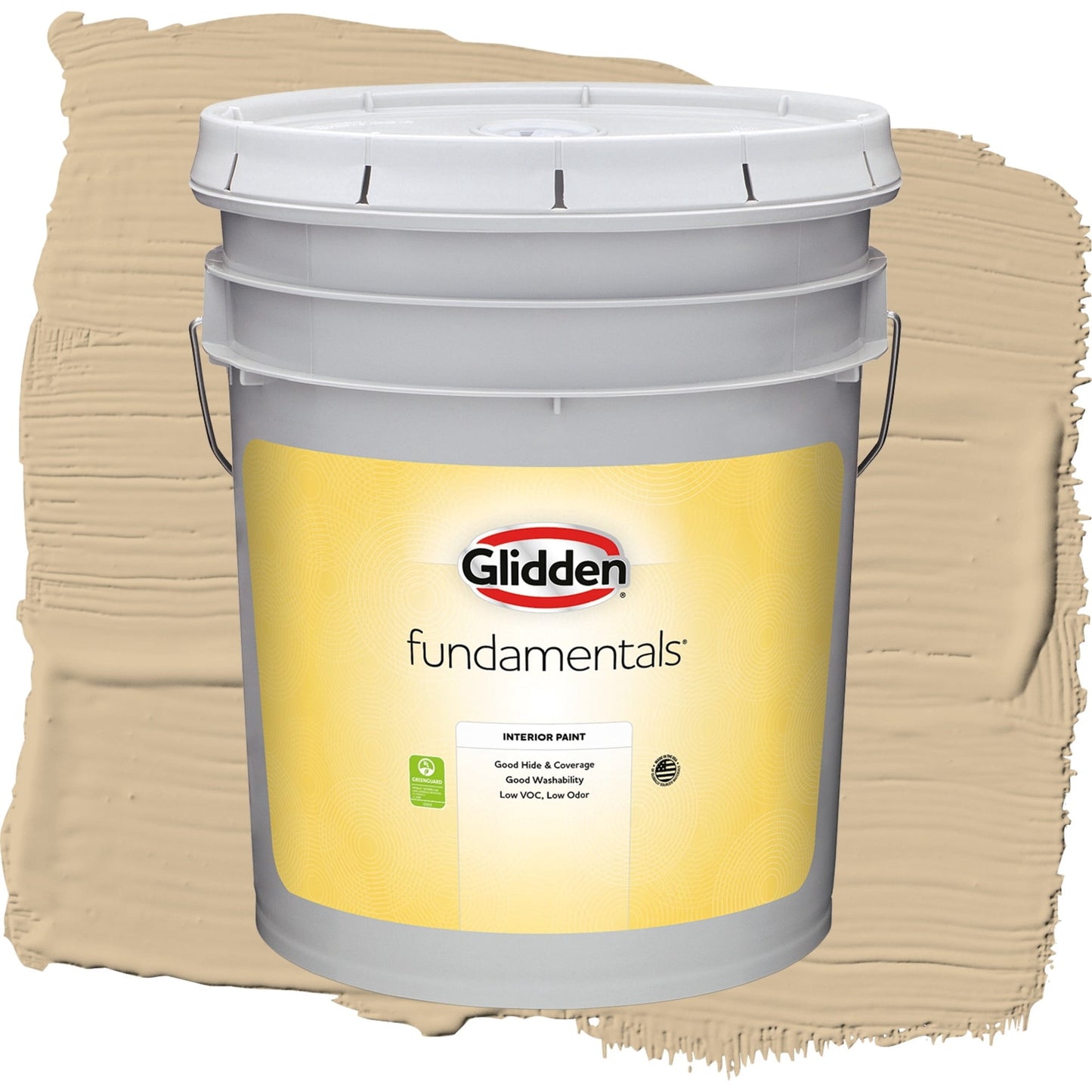 Glidden Fundamentals Pony Tail / Beige, Flat Interior Paint, 5 Gallon