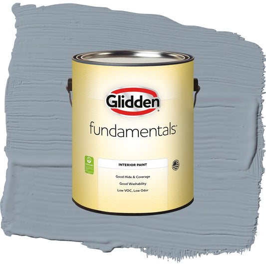 Glidden Fundamentals Grab-N-Go Quicksilver / Blue, Semi-Gloss Interior Paint, 1 Gallon