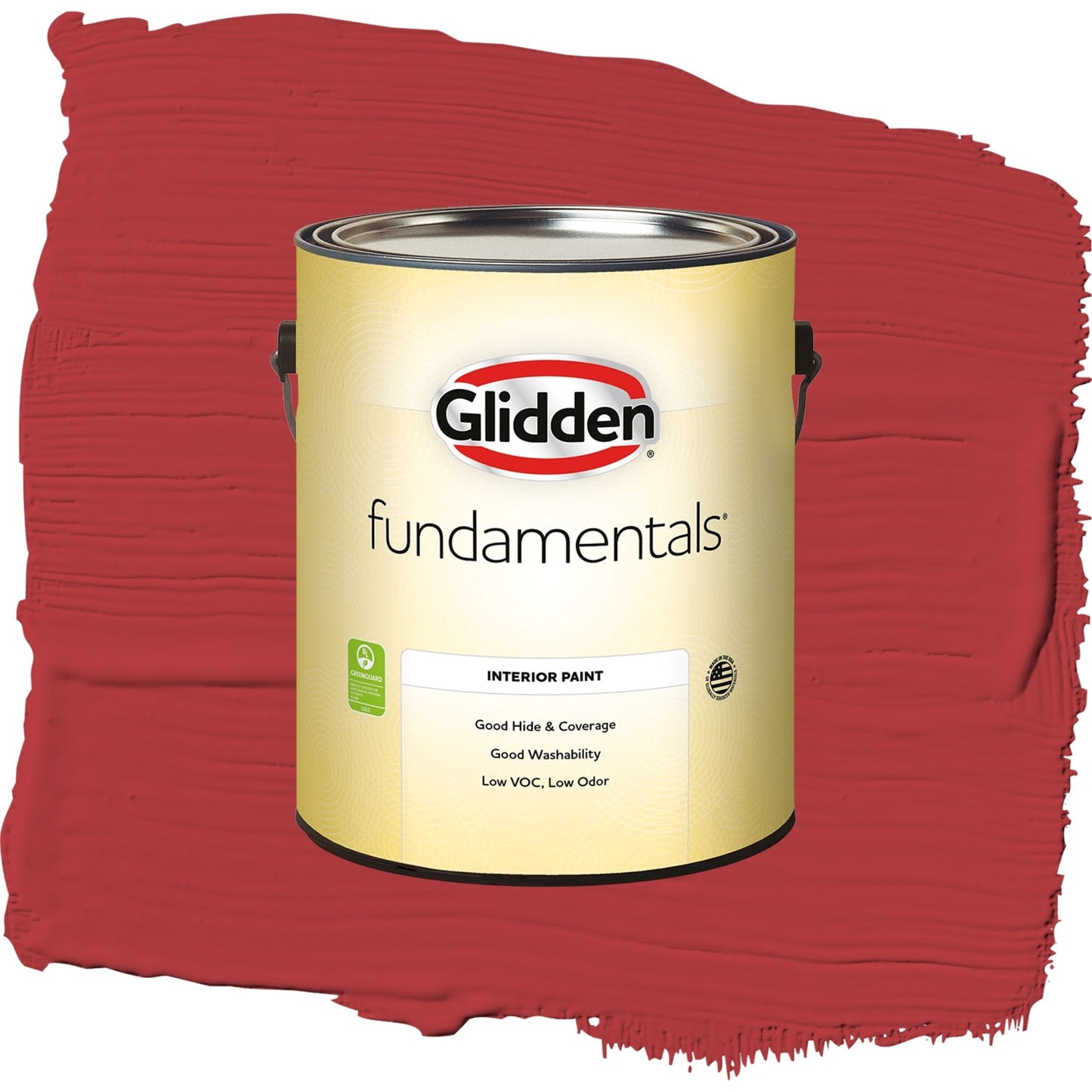 Glidden Fundamentals Red Gumball / Red, Semi-Gloss Interior Paint, 1 Gallon