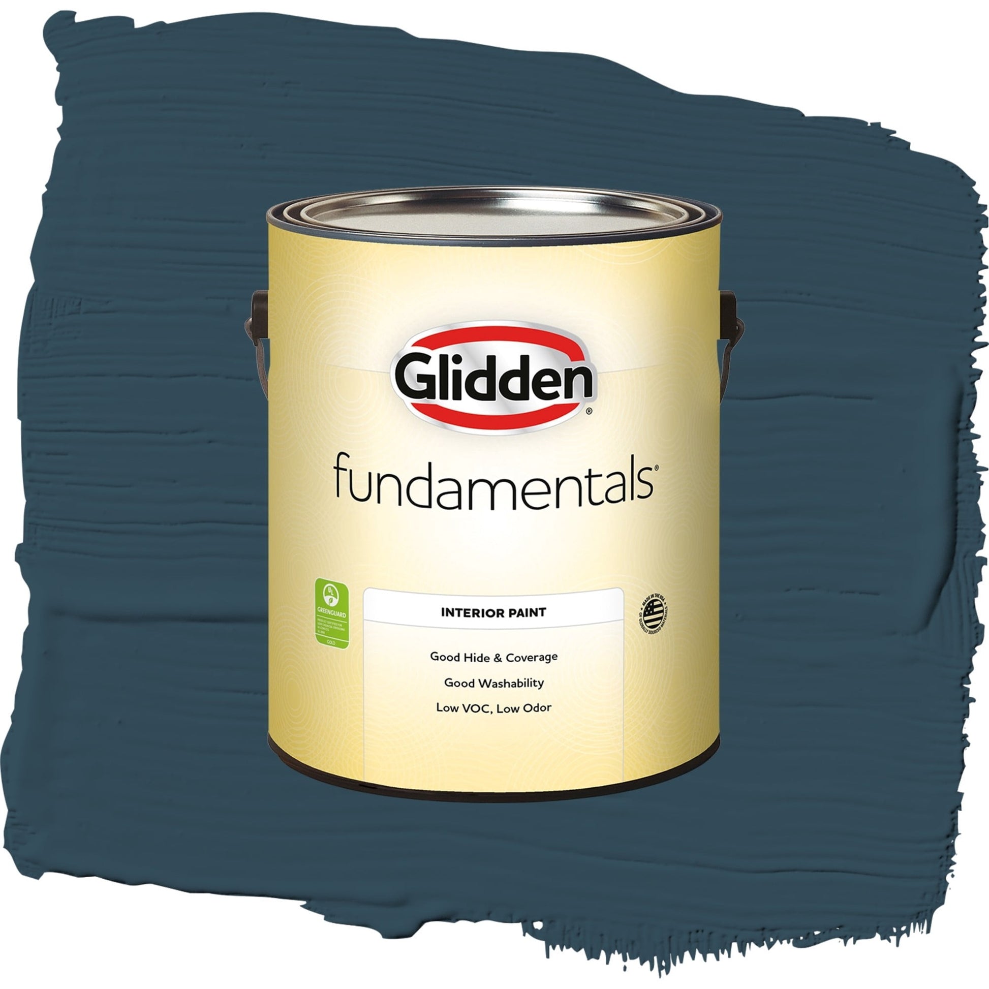 Glidden Fundamentals Sailor's Coat / Blue, Semi-Gloss Interior Paint, 1 Gallon