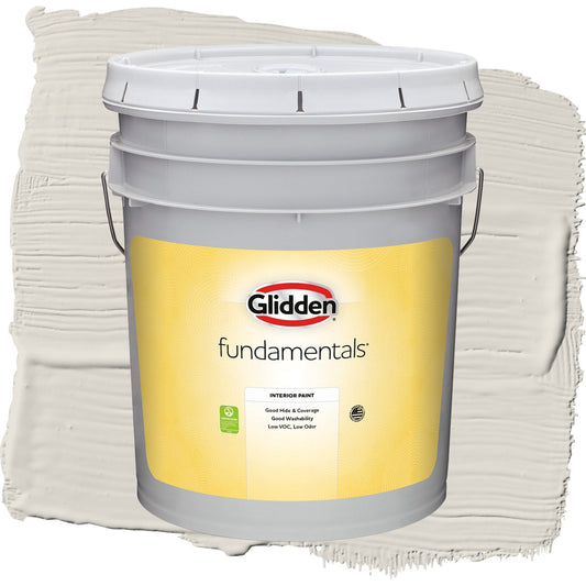Glidden Fundamentals Silent Smoke / Beige, Eggshell Interior Paint, 5 Gallon