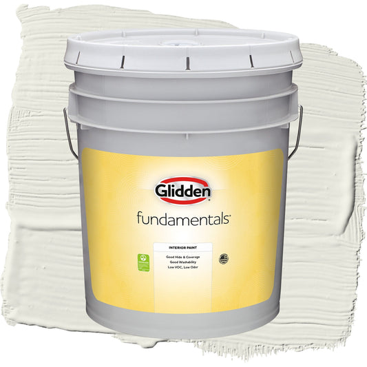 Glidden Fundamentals Silvery Moon / Gray, Flat Interior Paint, 5 Gallon