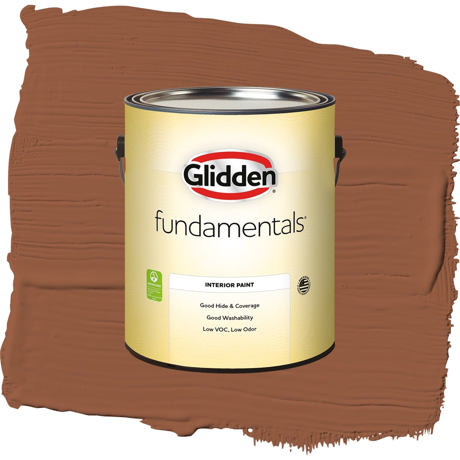 Glidden Fundamentals Spiced Cider / Orange, Semi-Gloss Interior Paint, 1 Gallon