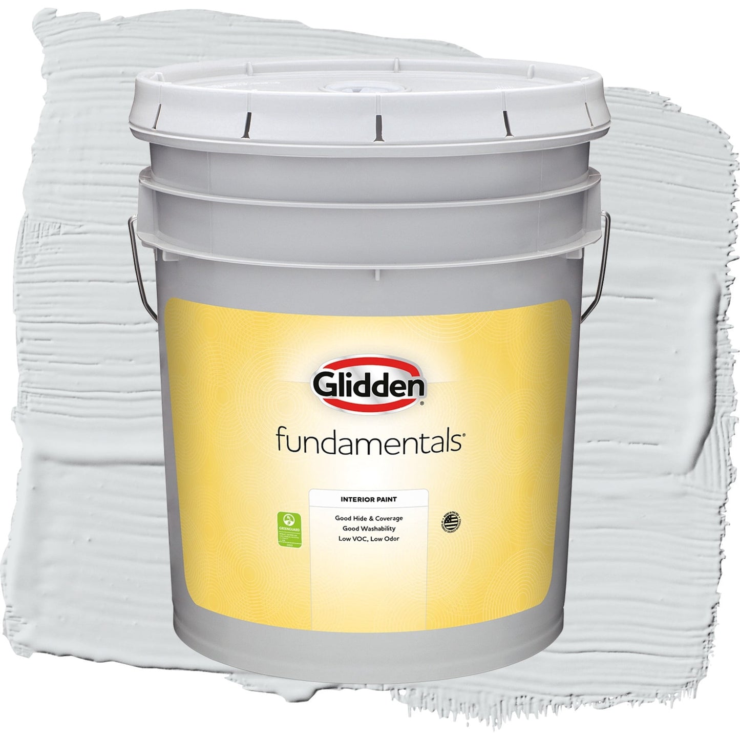 Glidden Fundamentals Spring Thaw / White Eggshell Interior Paint, 5 Gallon