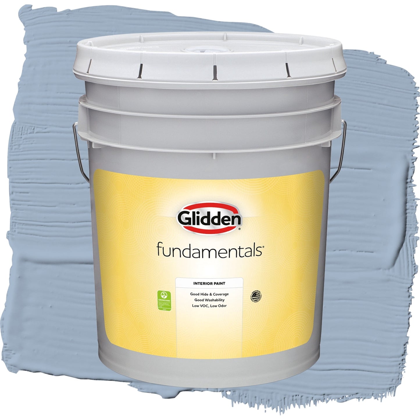 Glidden Fundamentals Sterling Silver / Blue, Flat Interior Paint, 5 Gallon