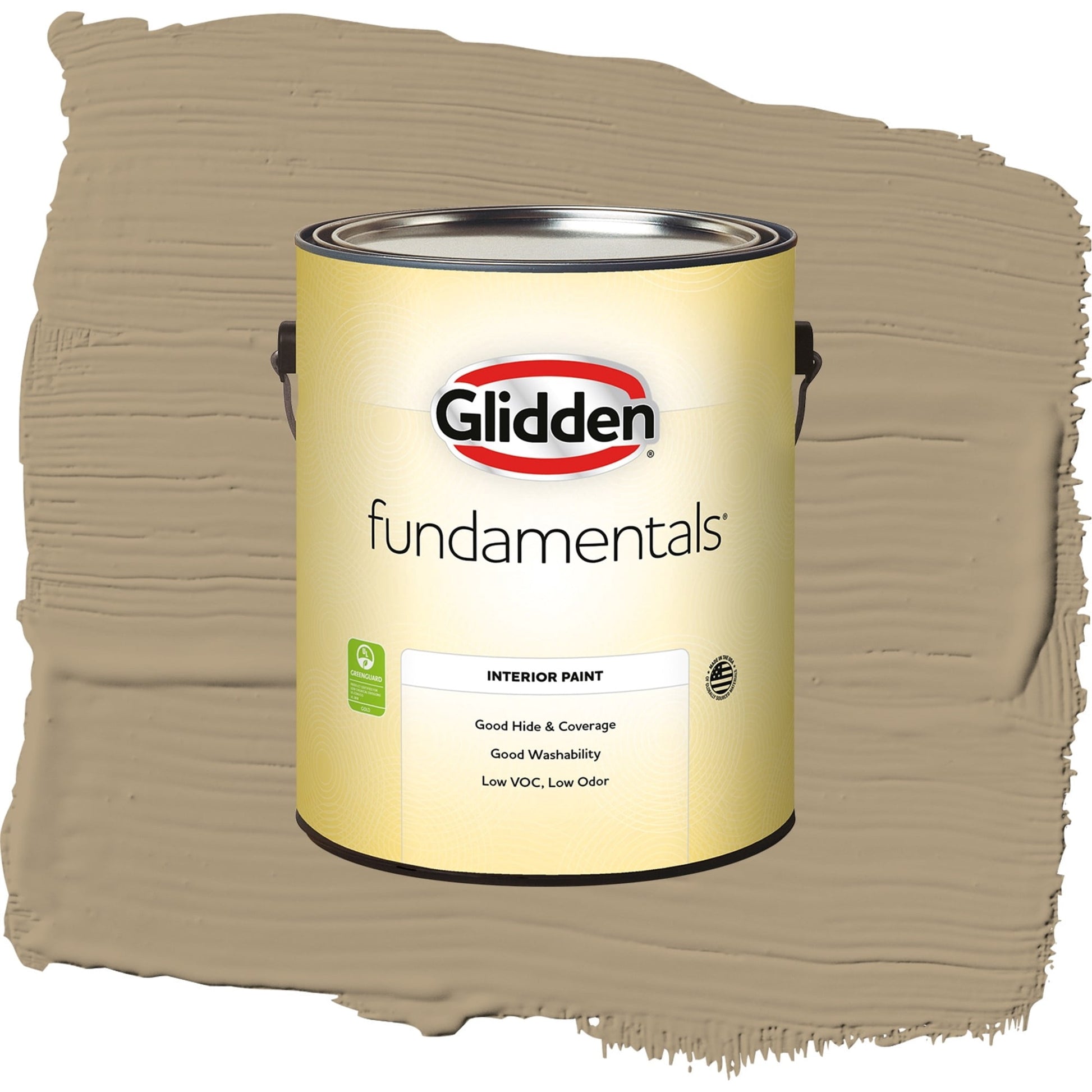 Glidden Fundamentals Stony Creek / Beige, Semi-Gloss Interior Paint, 1 Gallon