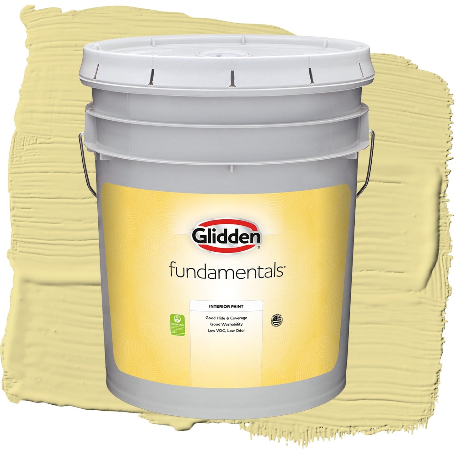 Glidden Fundamentals Subtle Sunshine / Green, Flat Interior Paint, 5 Gallon
