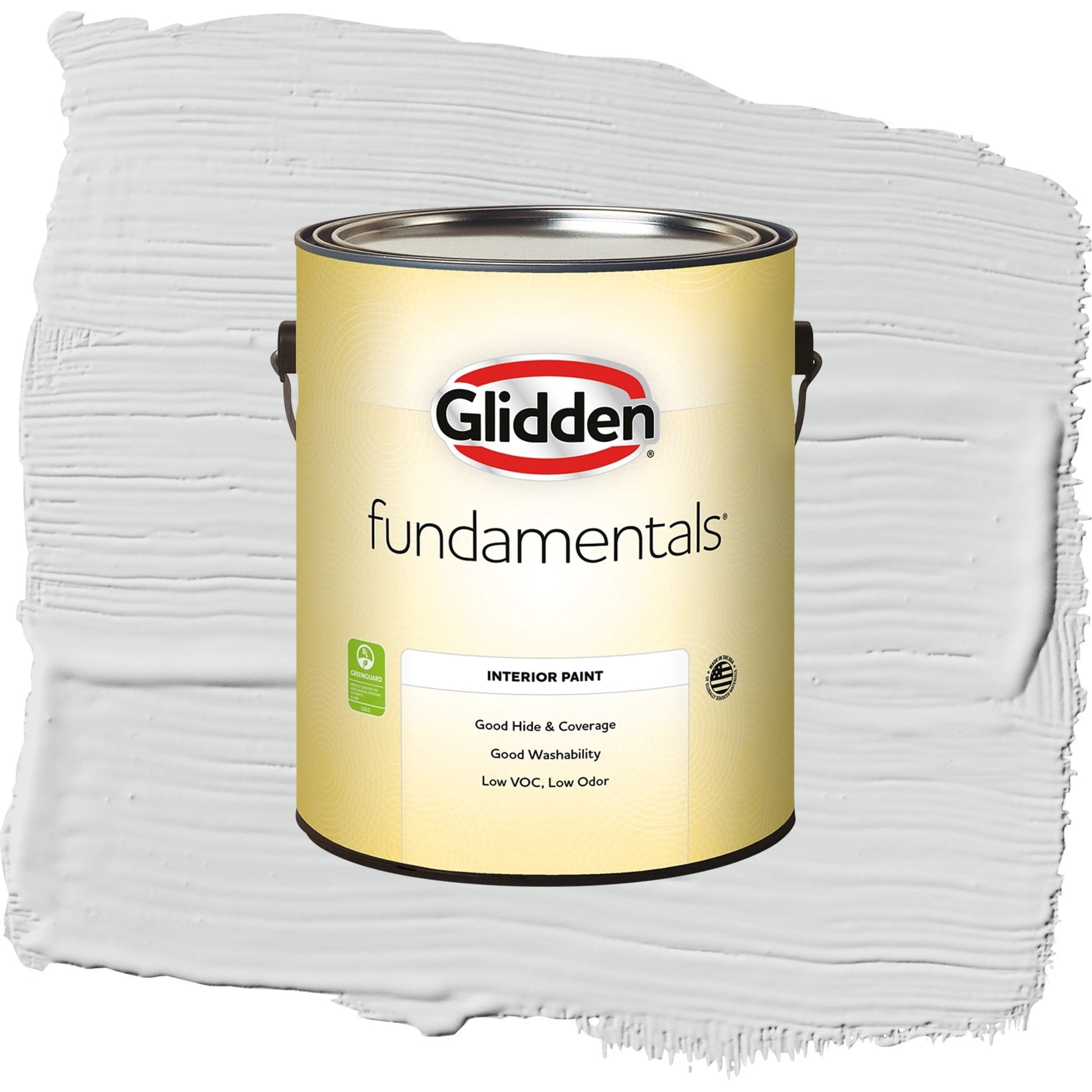 Glidden Fundamentals Thin Ice / Gray, Eggshell Interior Paint, 1 Quart