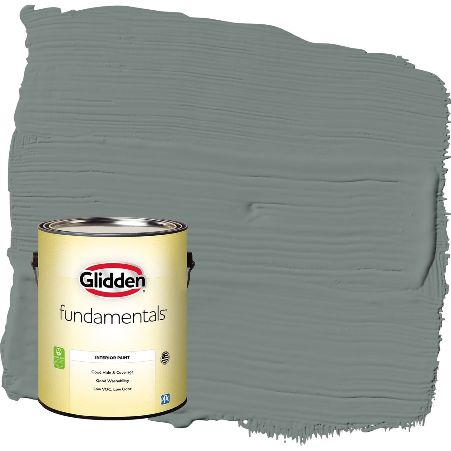 Glidden Fundamentals Thunderbolt / Gray, Semi-Gloss Interior Paint, 1 Gallon