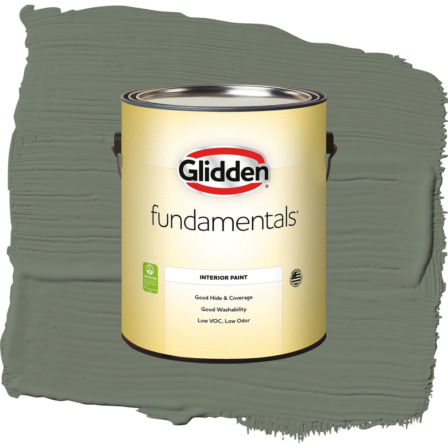 Glidden Fundamentals Thyme Green / Green, Semi-Gloss Interior Paint, 1 Gallon