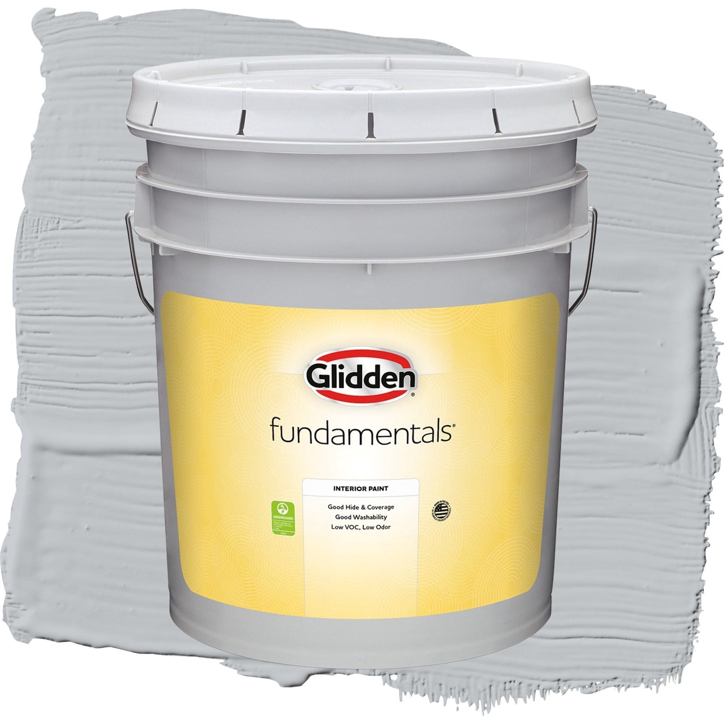 Glidden Fundamentals Train / Gray, Flat Interior Paint, 5 Gallon