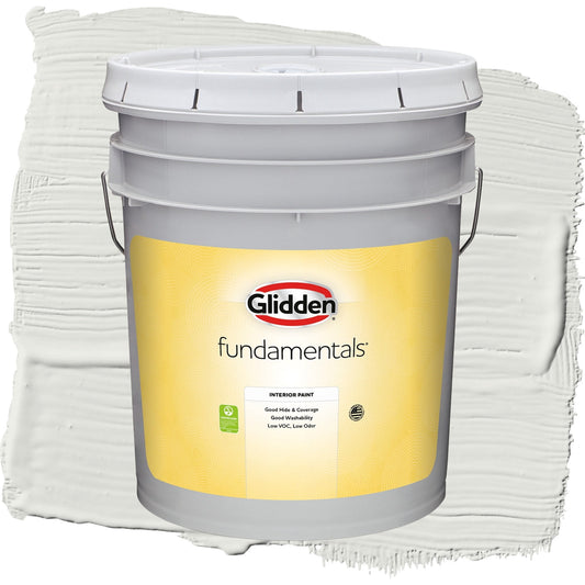 Glidden Fundamentals Tundra Frost / Grey, Eggshell Interior Paint, 5 Gallon