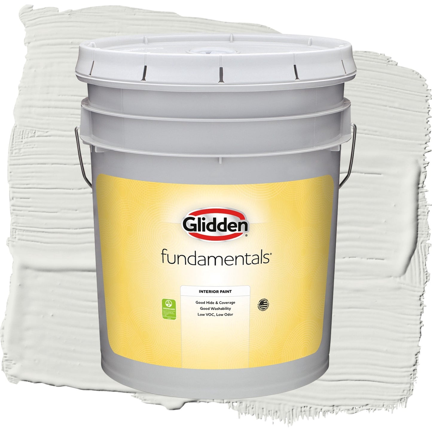 Glidden Fundamentals Tundra Frost / Grey, Flat Interior Paint, 5 Gallon