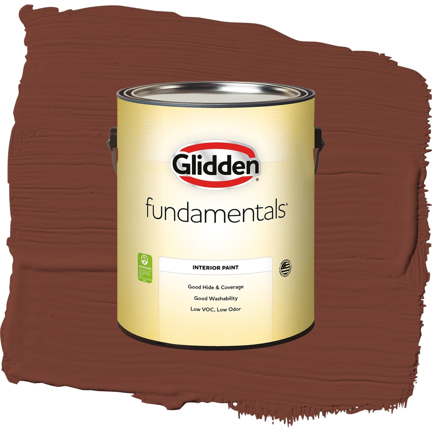 Glidden Fundamentals Warm Mahogany / Red, Semi-Gloss Interior Paint, 1 Gallon