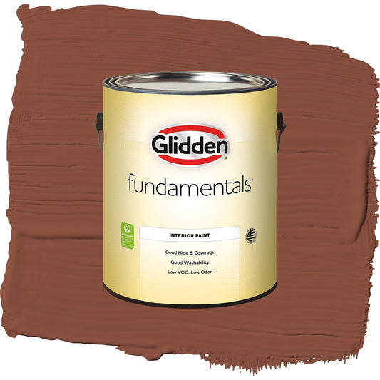 Glidden Fundamentals Warm Wassail / Orange, Semi-Gloss Interior Paint, 1 Gallon