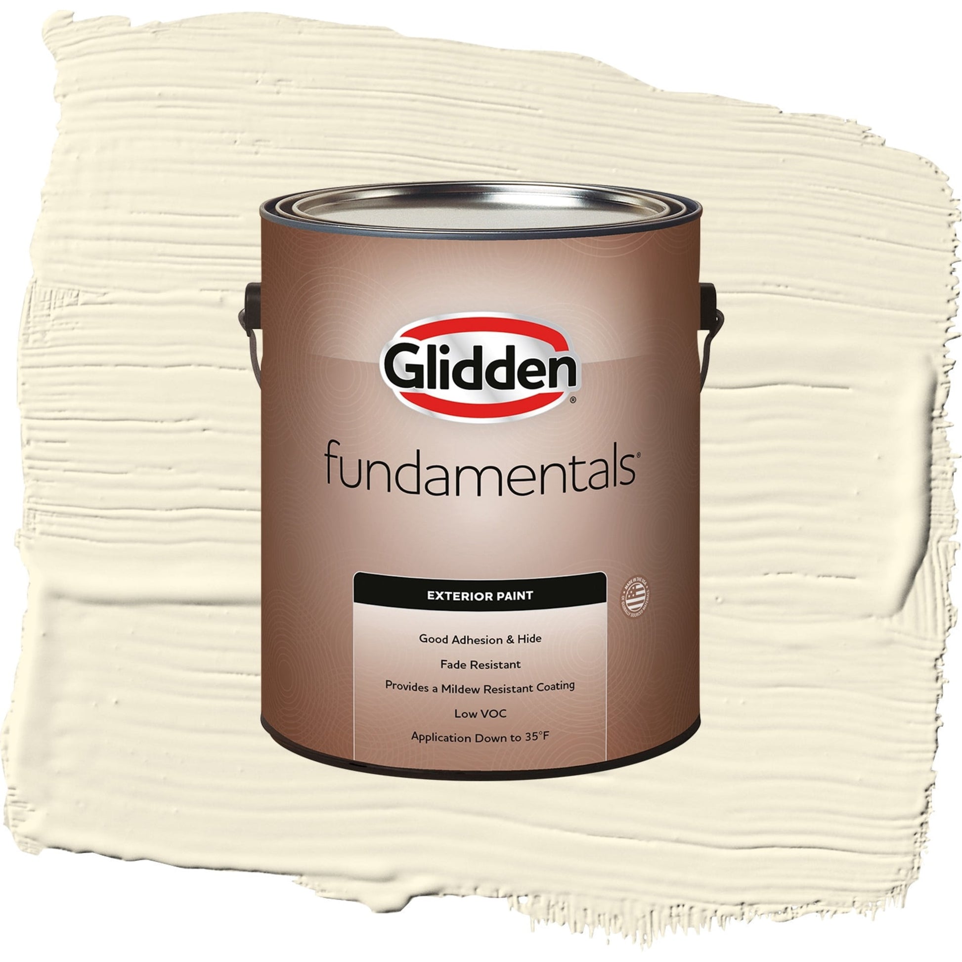 Glidden Fundamentals Mesa Beige / Yellow, Satin Exterior Paint, 1 Gallon