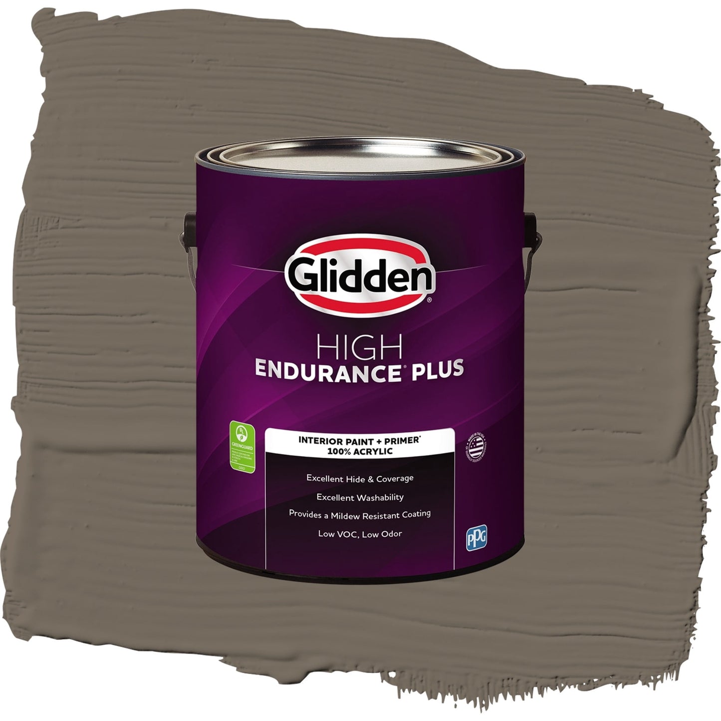 Glidden HEP Granite / Brown, Semi-Gloss Interior Paint with Primer, 1 Gallon