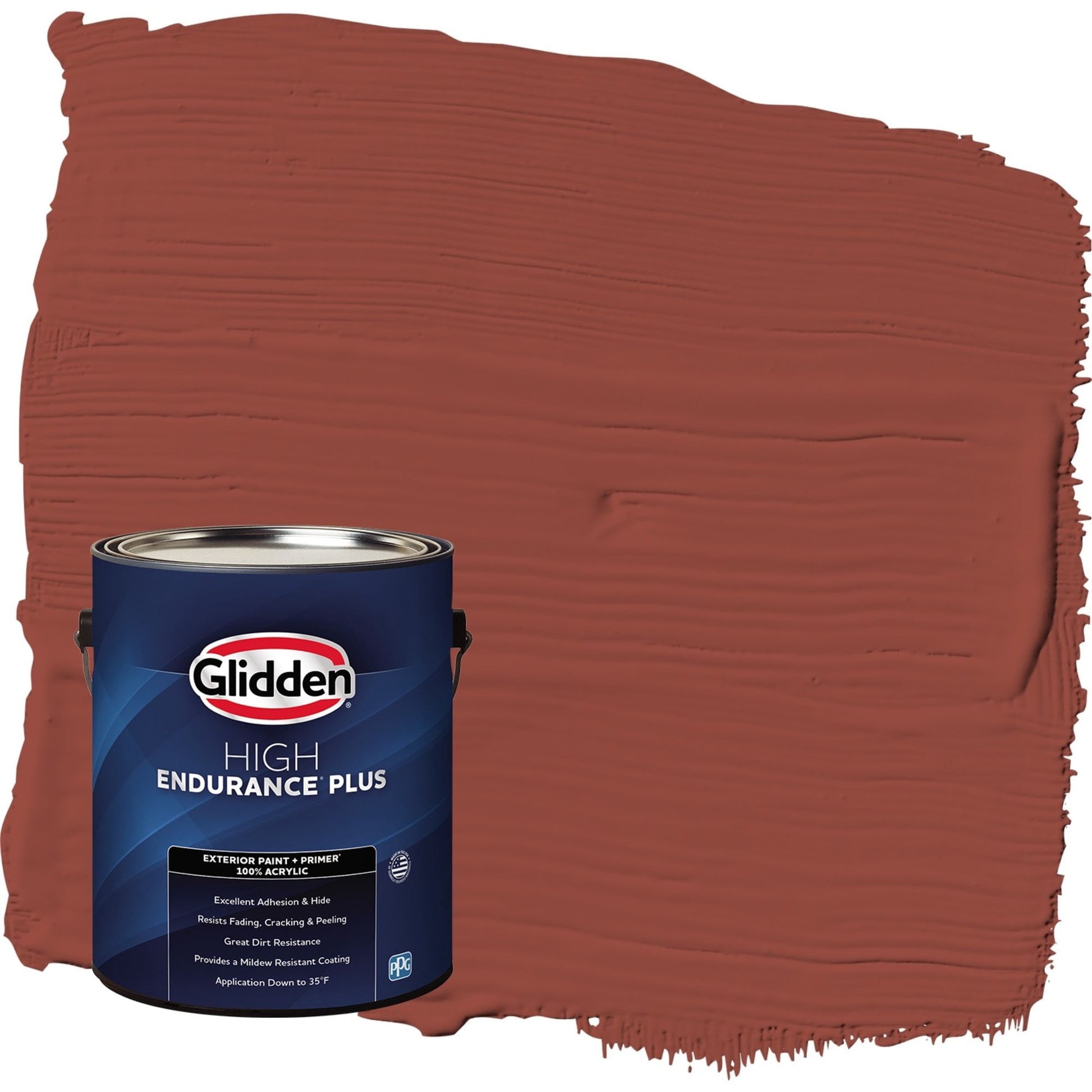Glidden HEP Cedar Chest / Red Semi-Gloss Exterior Paint with Primer, 1 Gallon