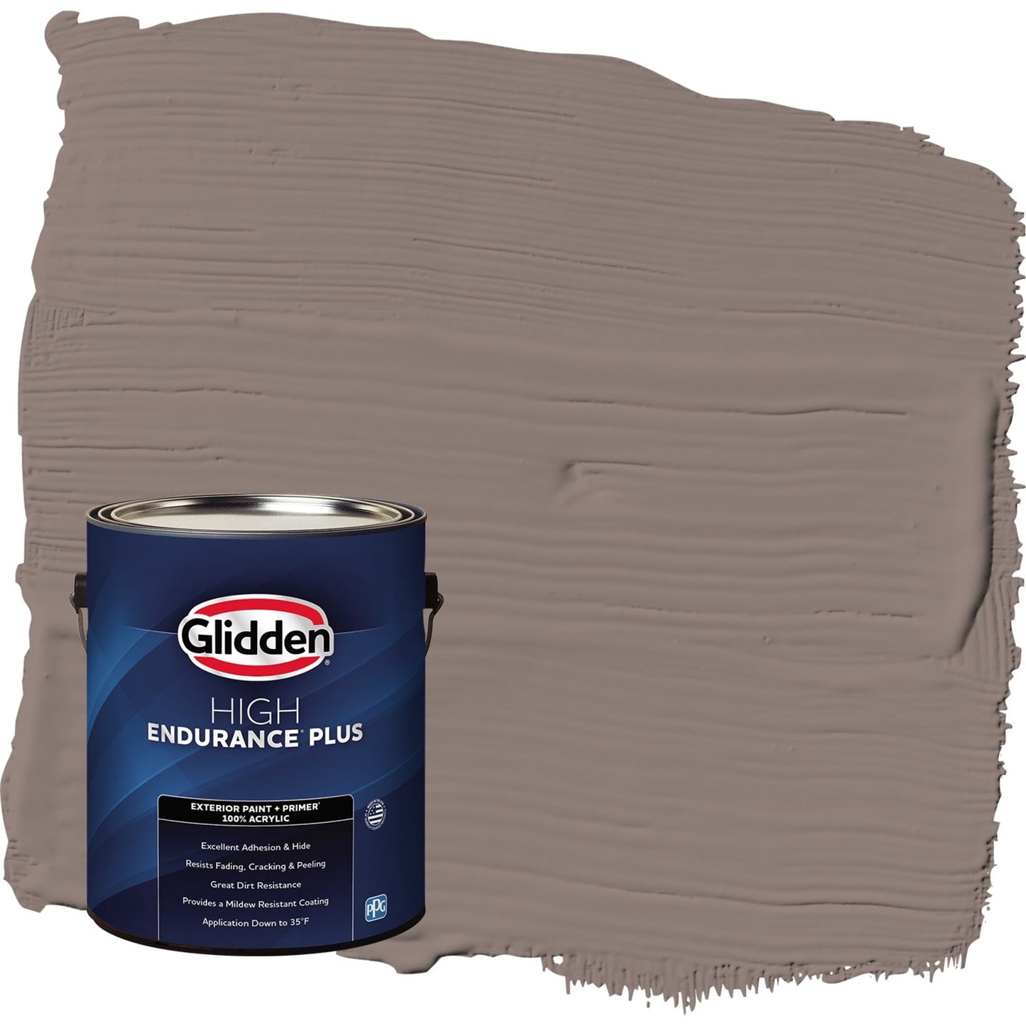 Glidden HEP Cinnamon Toast / Brown Semi-Gloss Exterior Paint with Primer, 1 Gallon