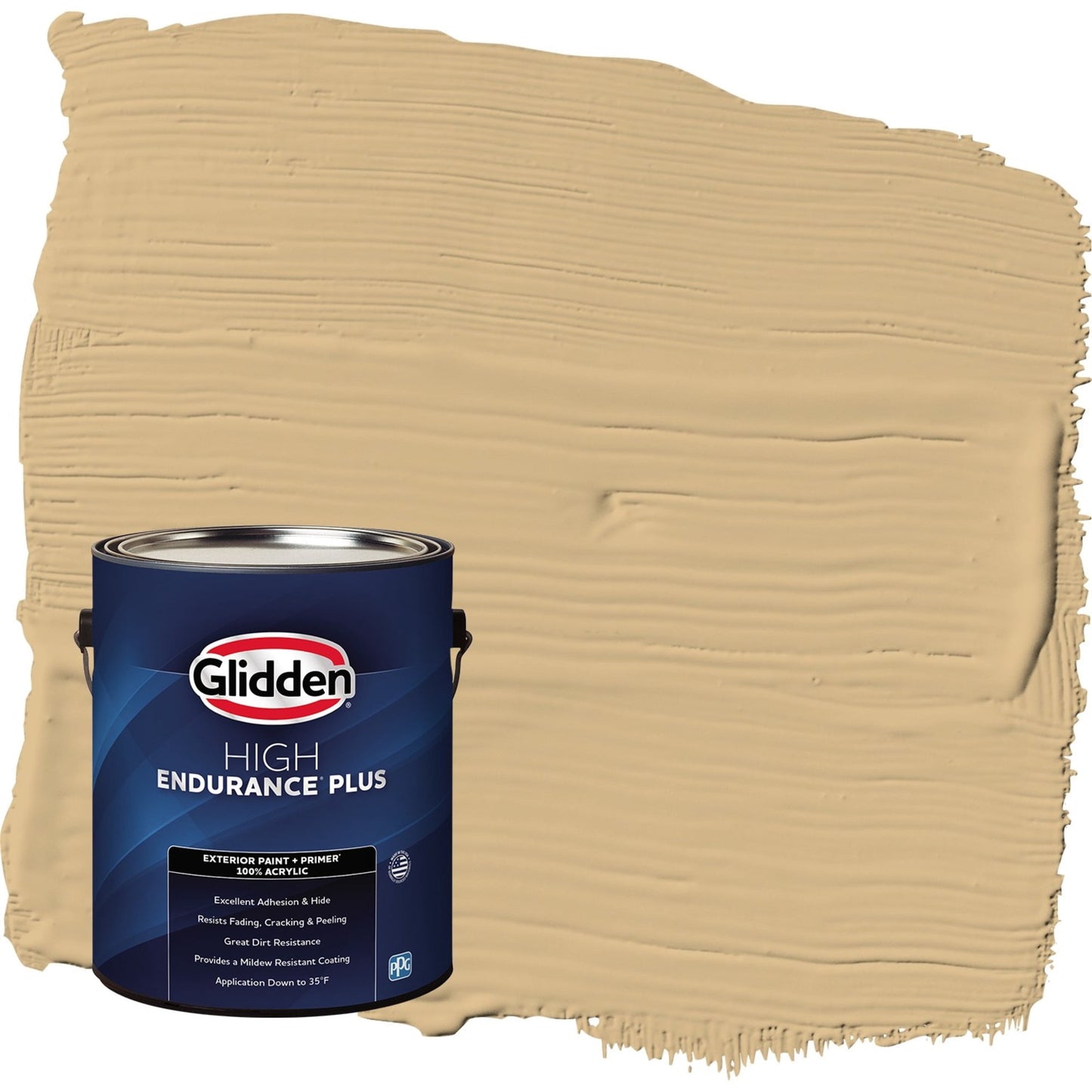 Glidden HEP Craftsman Gold / Yellow Semi-Gloss Exterior Paint with Primer, 1 Gallon