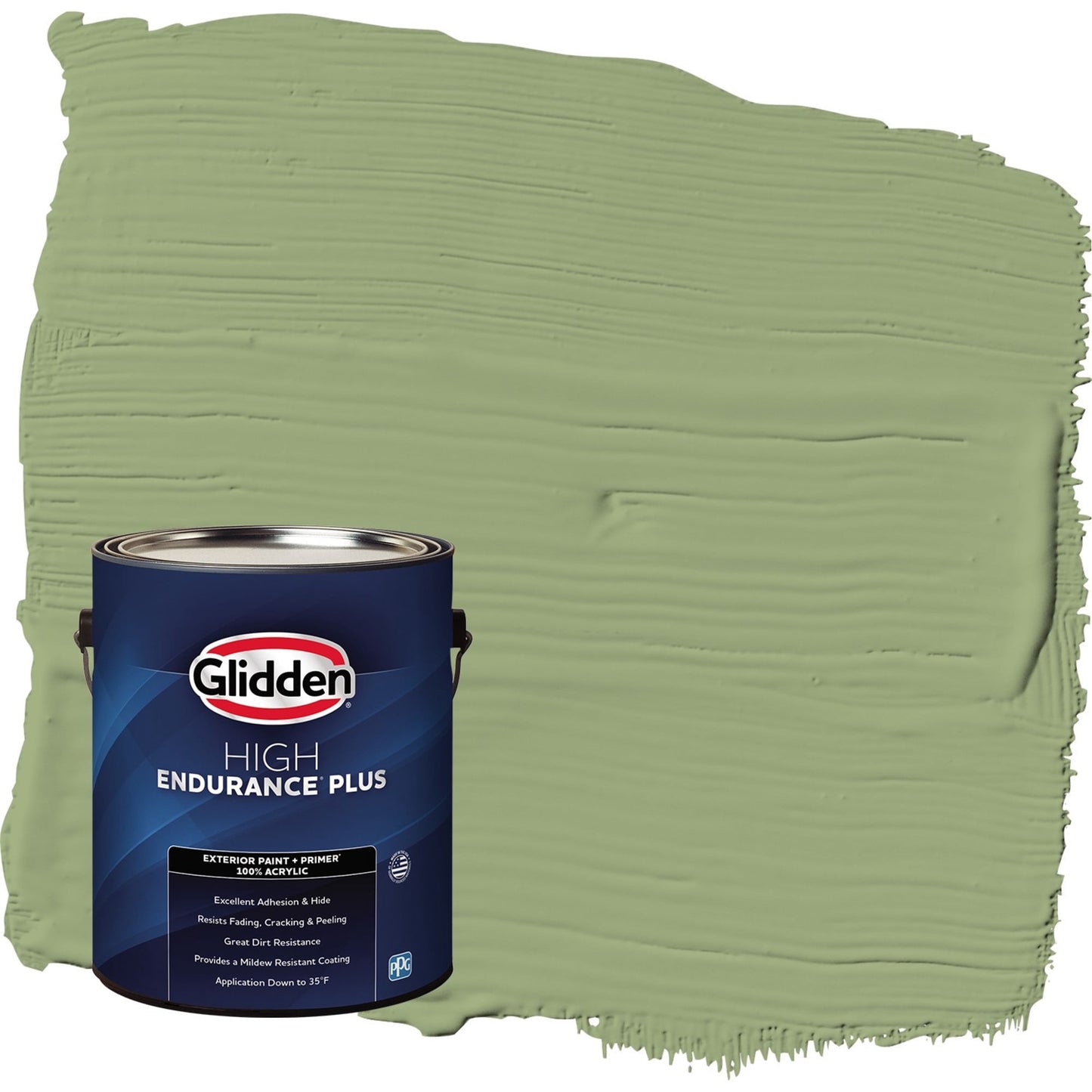 Glidden HEP Guacamole / Green Semi-Gloss Exterior Paint with Primer, 1 Gallon
