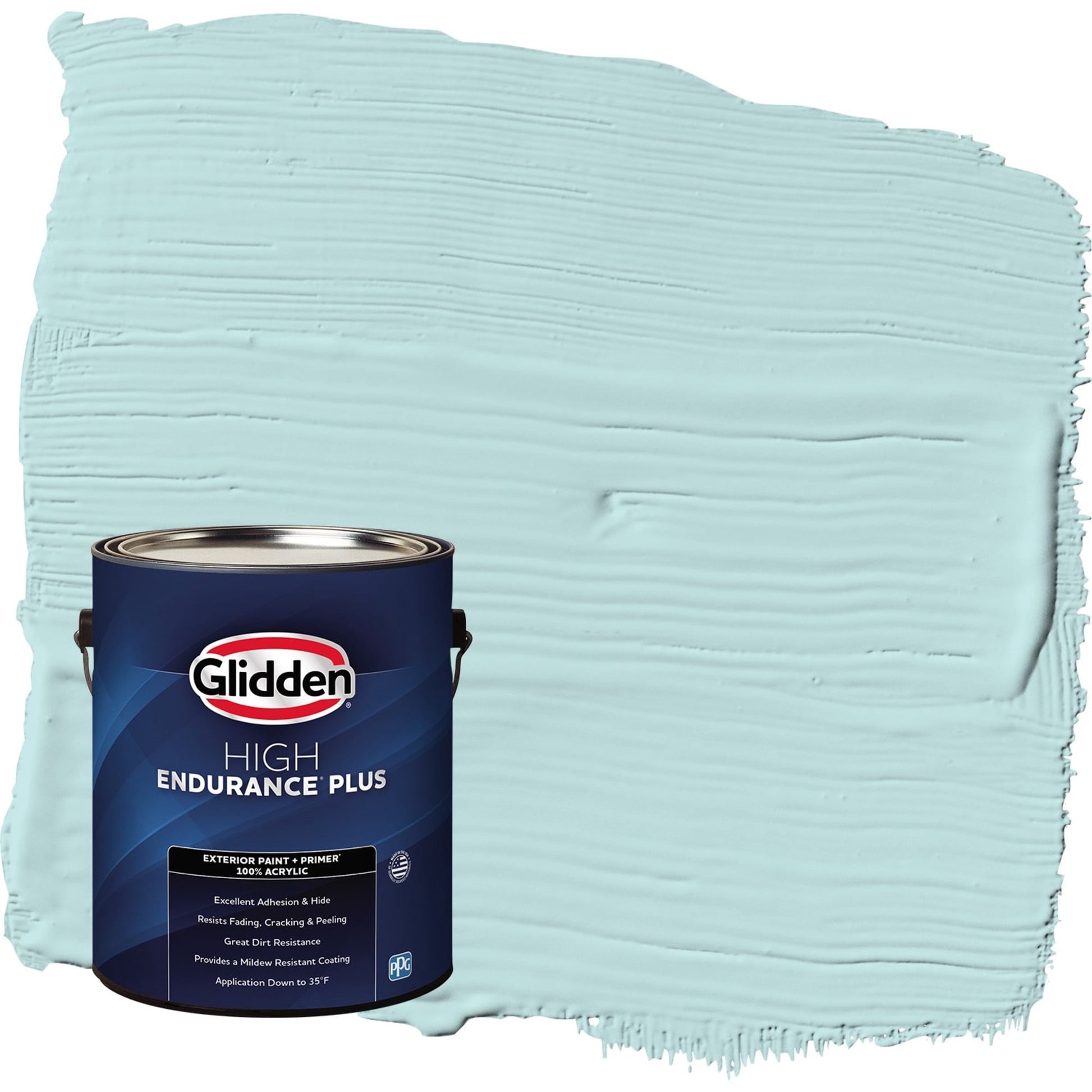Glidden HEP Misty Aqua / Blue Semi-Gloss Exterior Paint with Primer, 1 Gallon