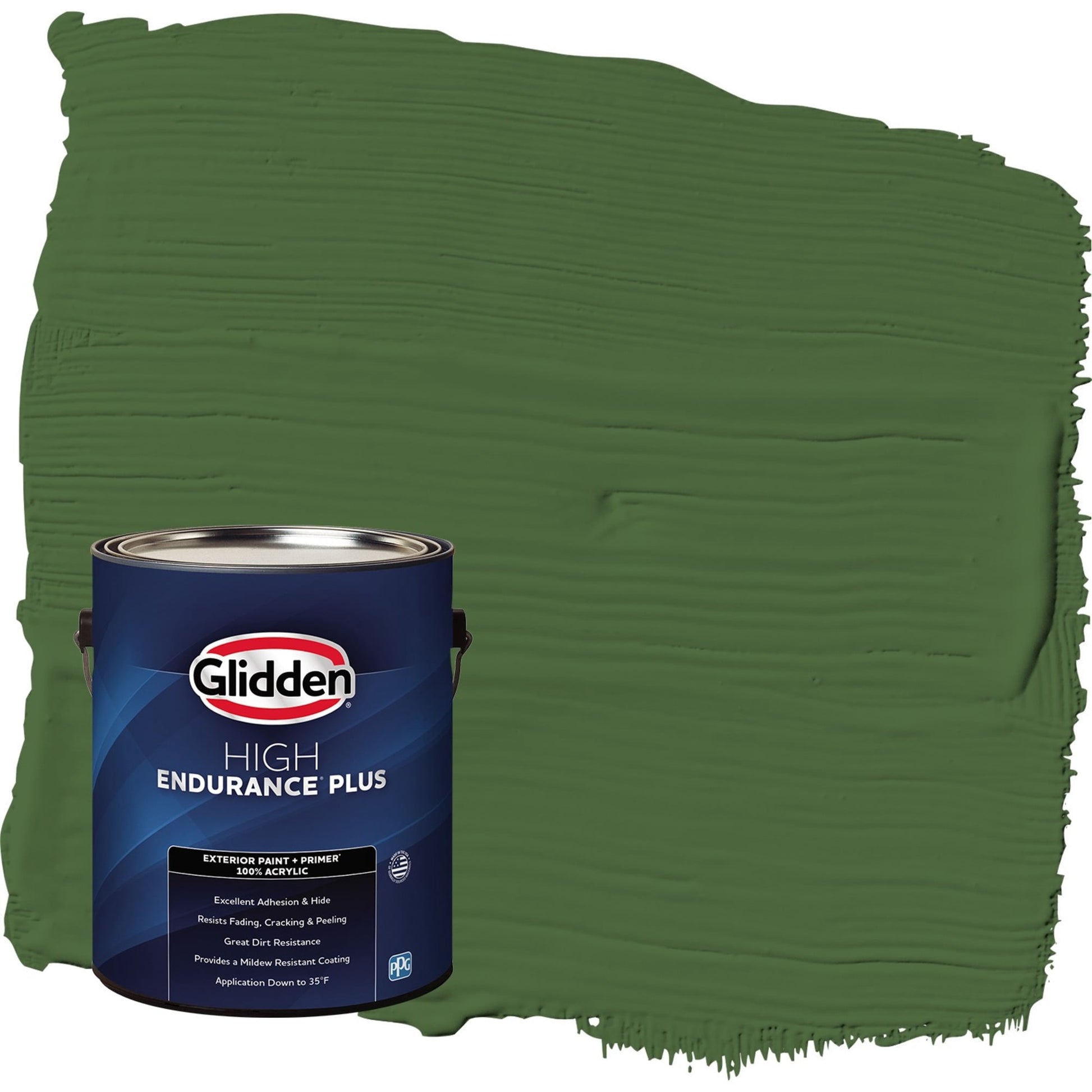Glidden HEP Mountain Forest / Green Semi-Gloss Exterior Paint with Primer, 1 Gallon