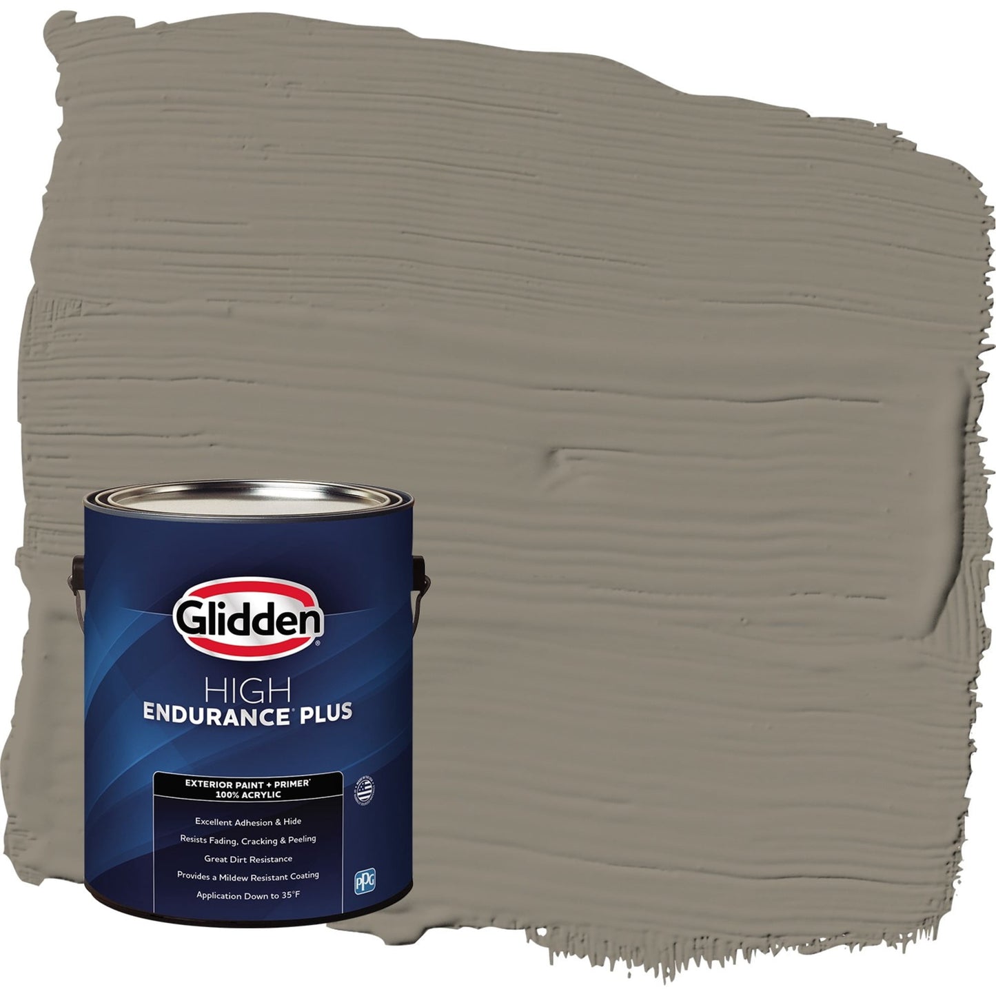 Glidden HEP Roller Coaster / Tan Semi-Gloss Exterior Paint with Primer, 1 Gallon