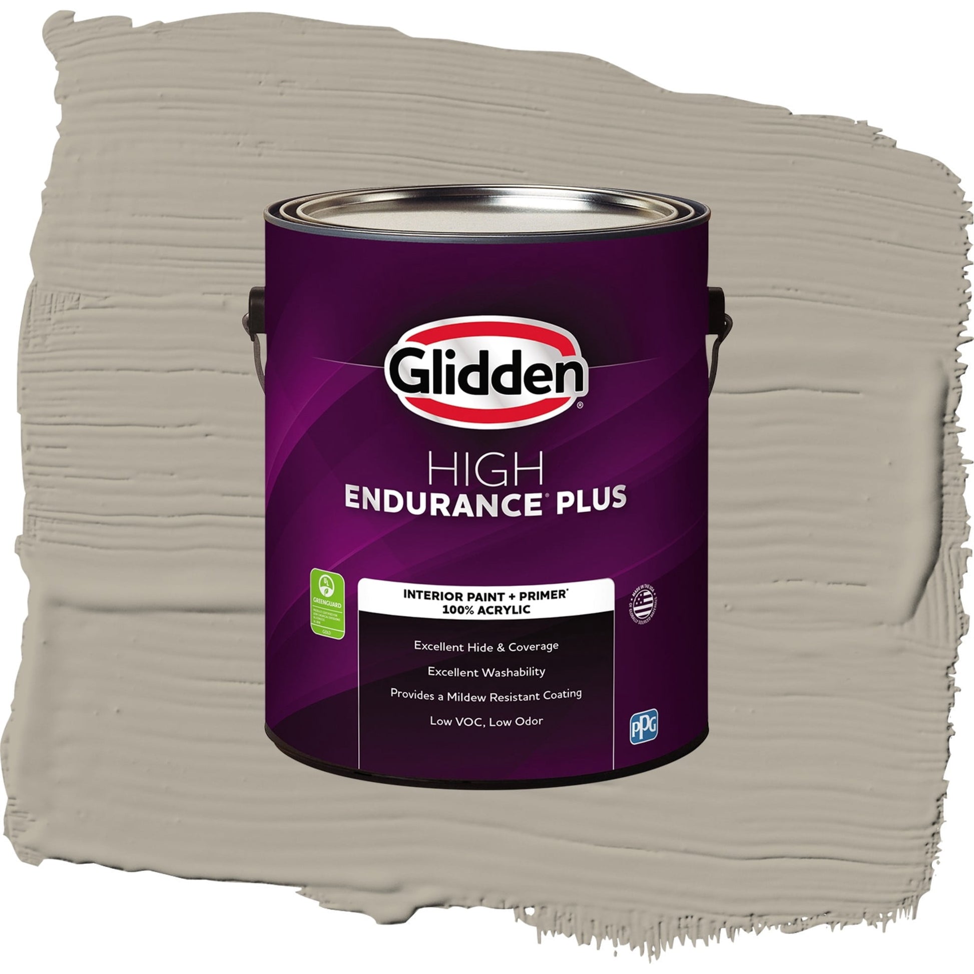 Glidden HEP Sharkskin / Gray, Semi-Gloss Interior Paint with Primer, 1 Gallon