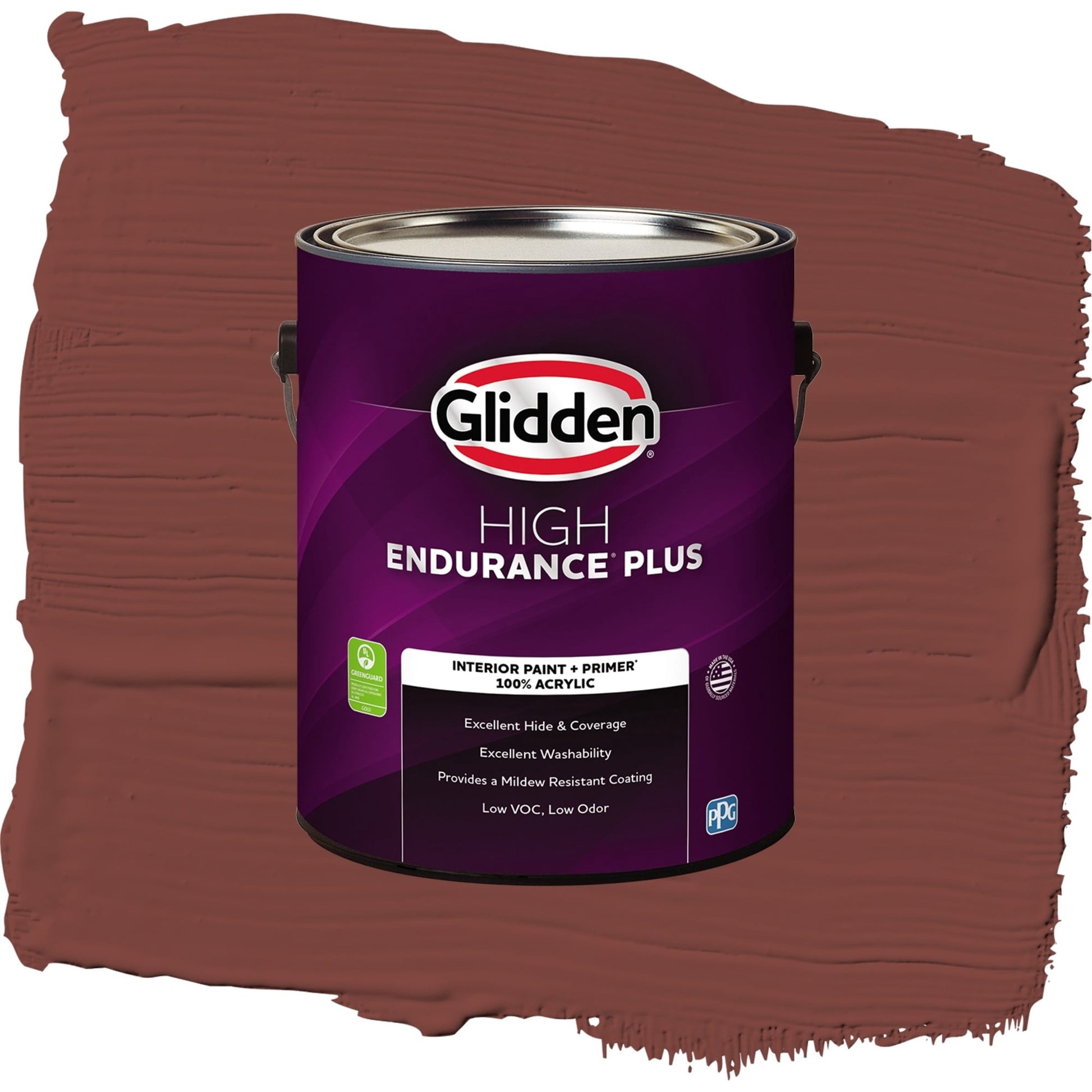 Glidden HEP Sweet Spiceberry / Red, Semi-Gloss Interior Paint with Primer, 1 Gallon