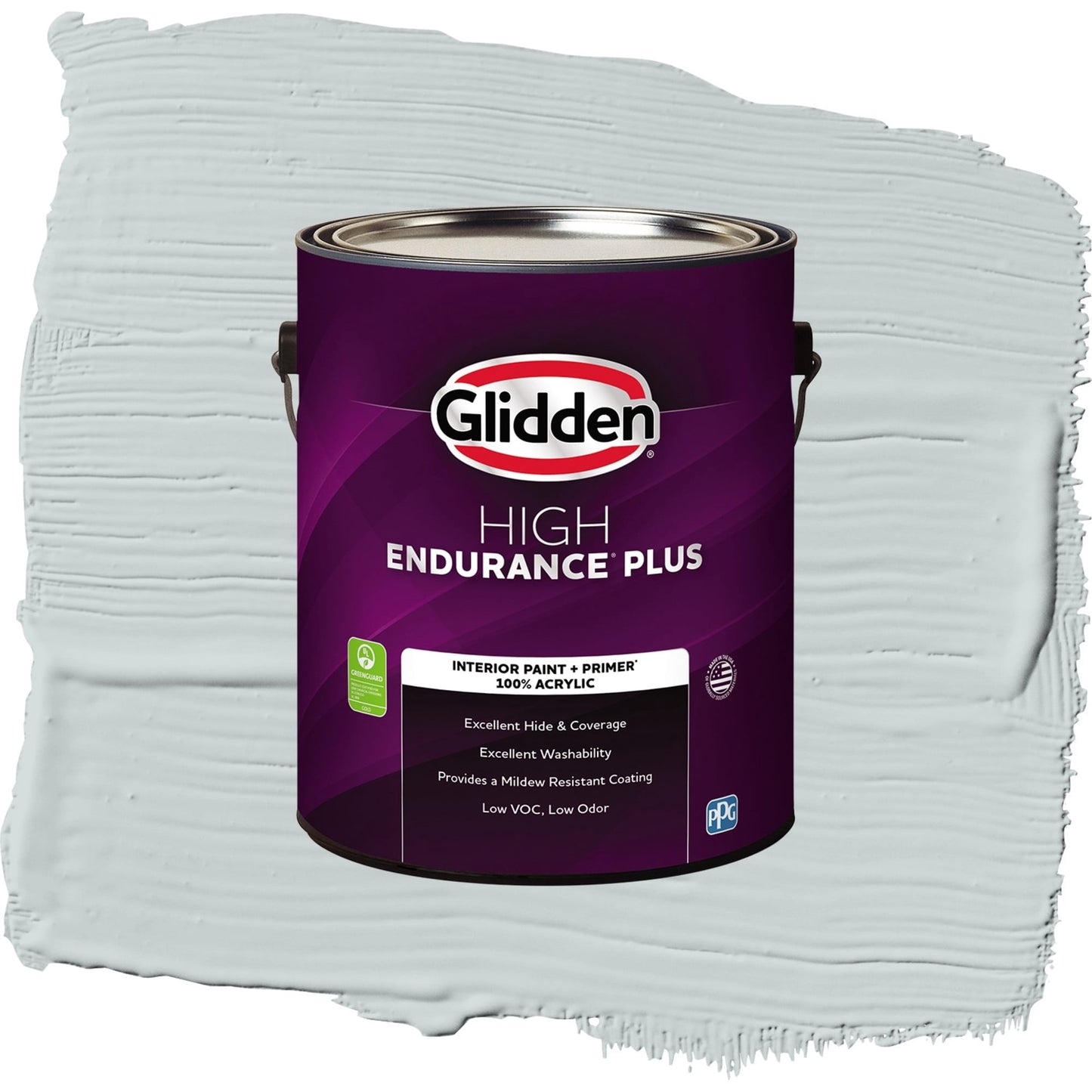 Glidden HEP Winter Chill / Gray, Semi-Gloss Interior Paint with Primer, 1 Gallon