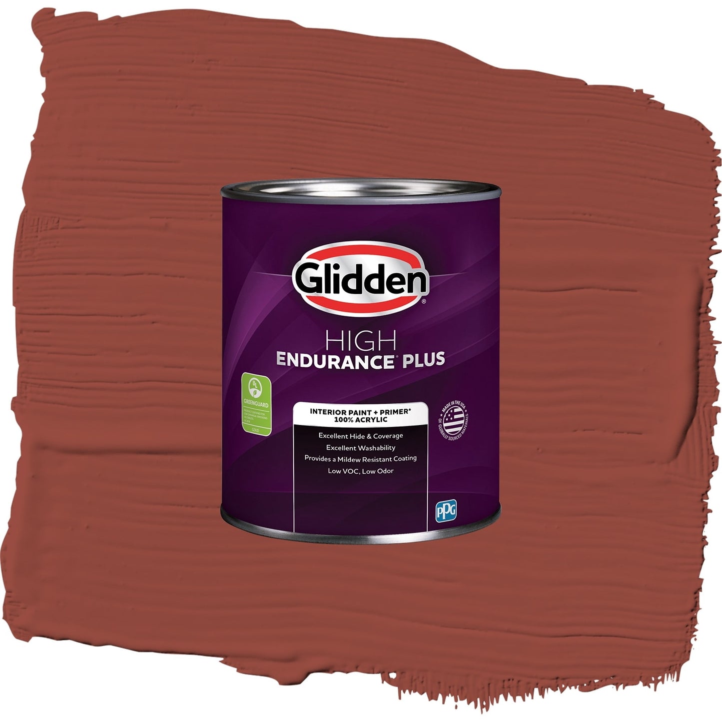 Glidden HEP Cedar Chest / Red, Semi-Gloss Interior Paint with Primer, 1 Quart
