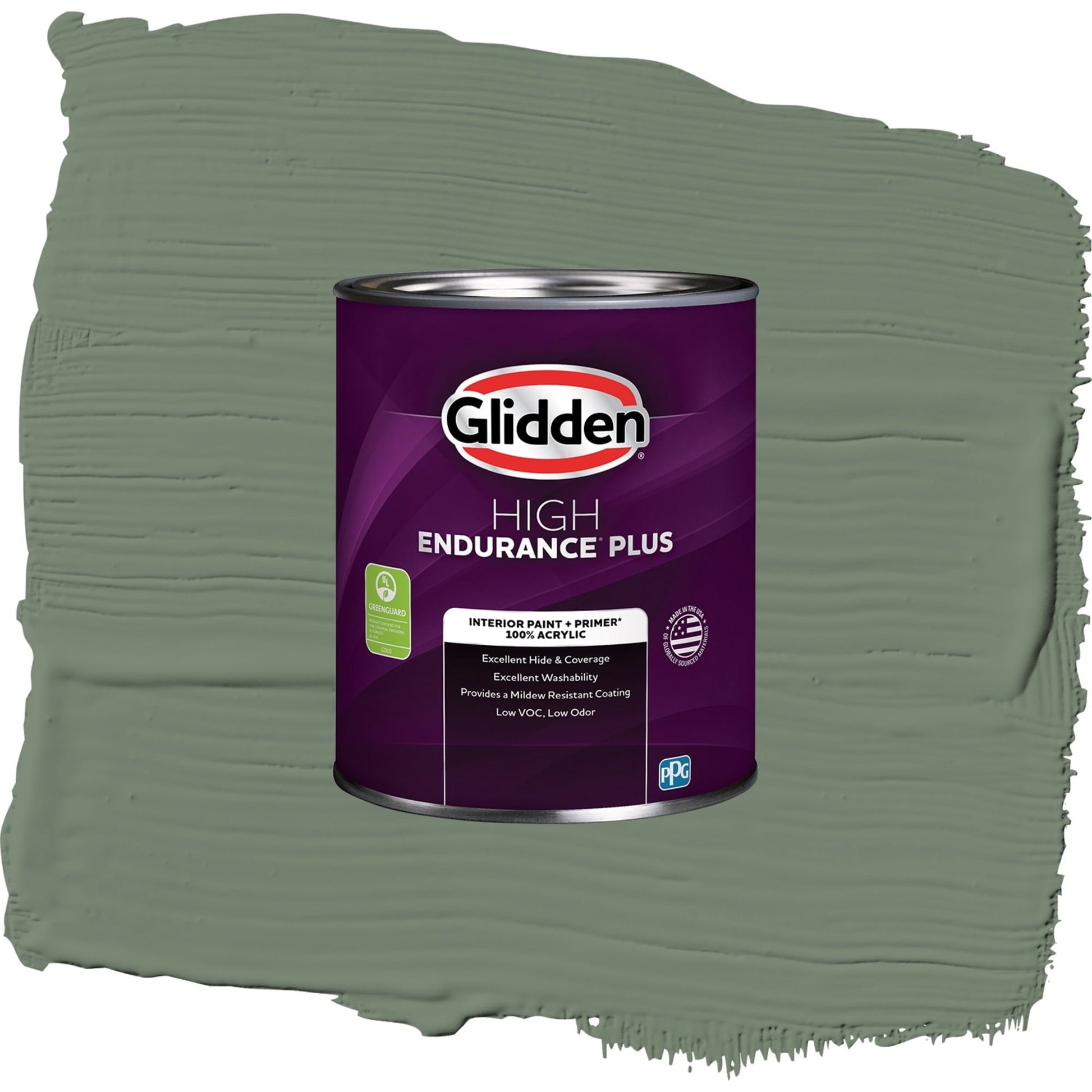 Glidden HEP Lottery Winnings / Green, Semi-Gloss Interior Paint with Primer, 1 Quart