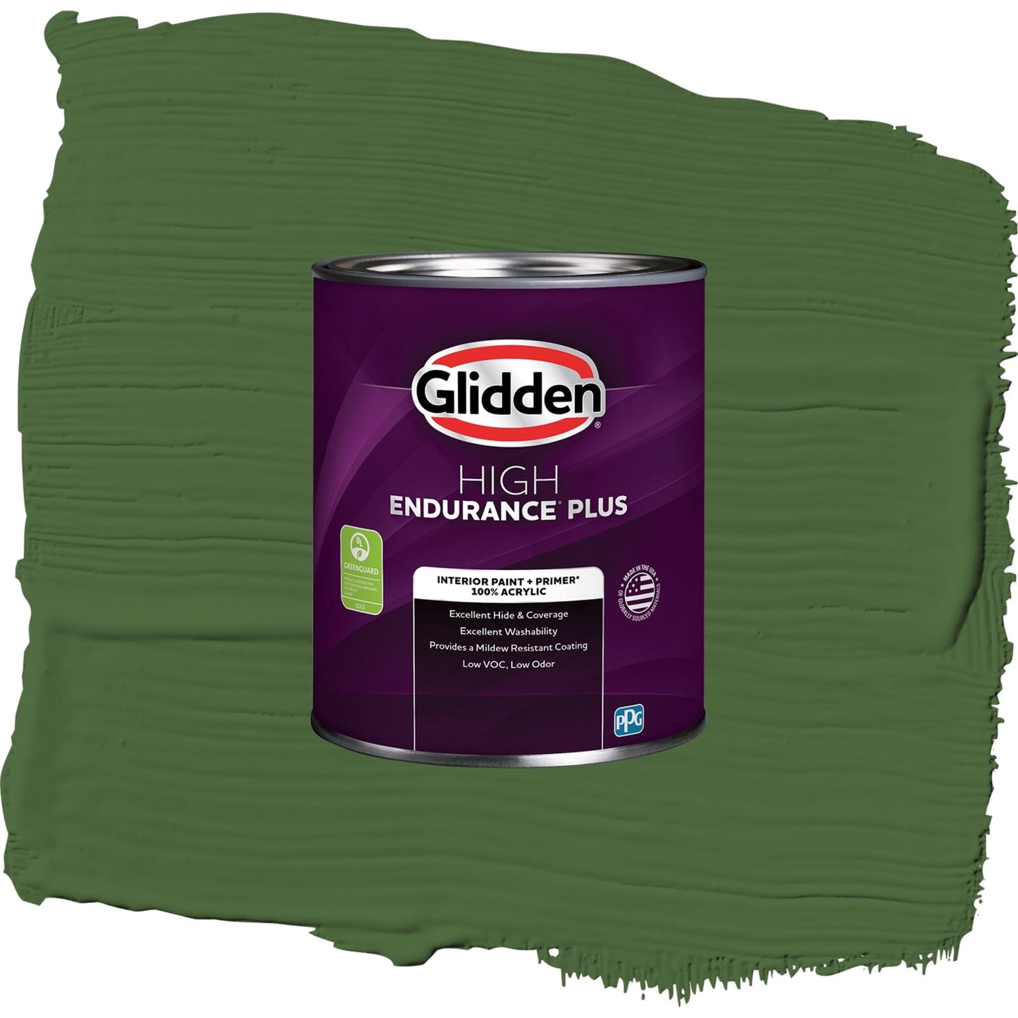 Glidden HEP Mountain Forest / Green, Semi-Gloss Interior Paint with Primer, 1 Quart