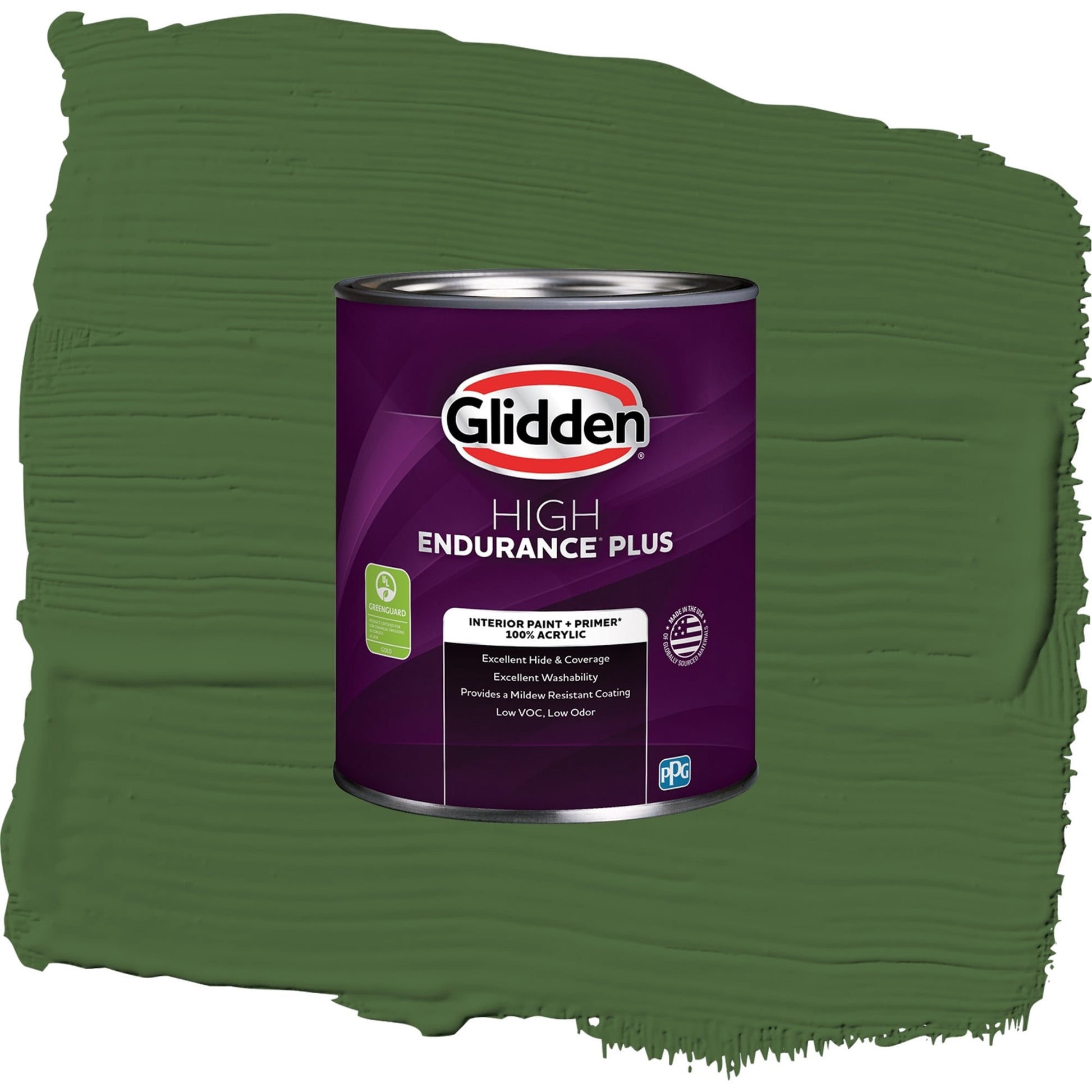 Glidden HEP Mountain Forest / Green, Semi-Gloss Interior Paint with Primer, 1 Quart