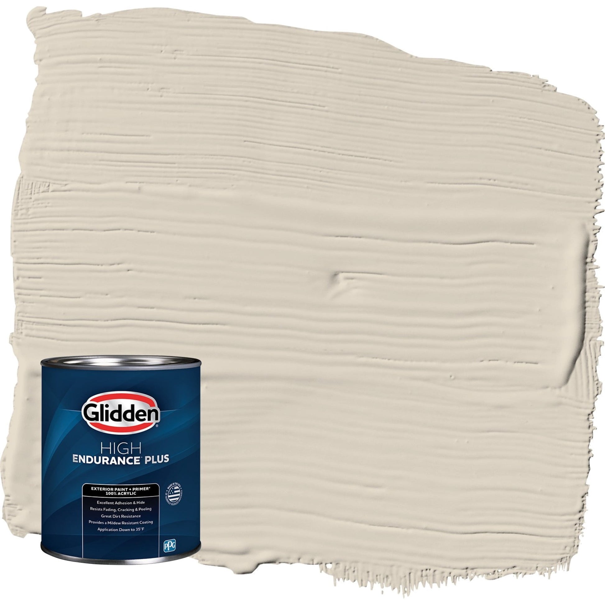 Glidden HEP Cool Concrete / Beige Semi-Gloss Exterior Paint with Primer, 1 Quart