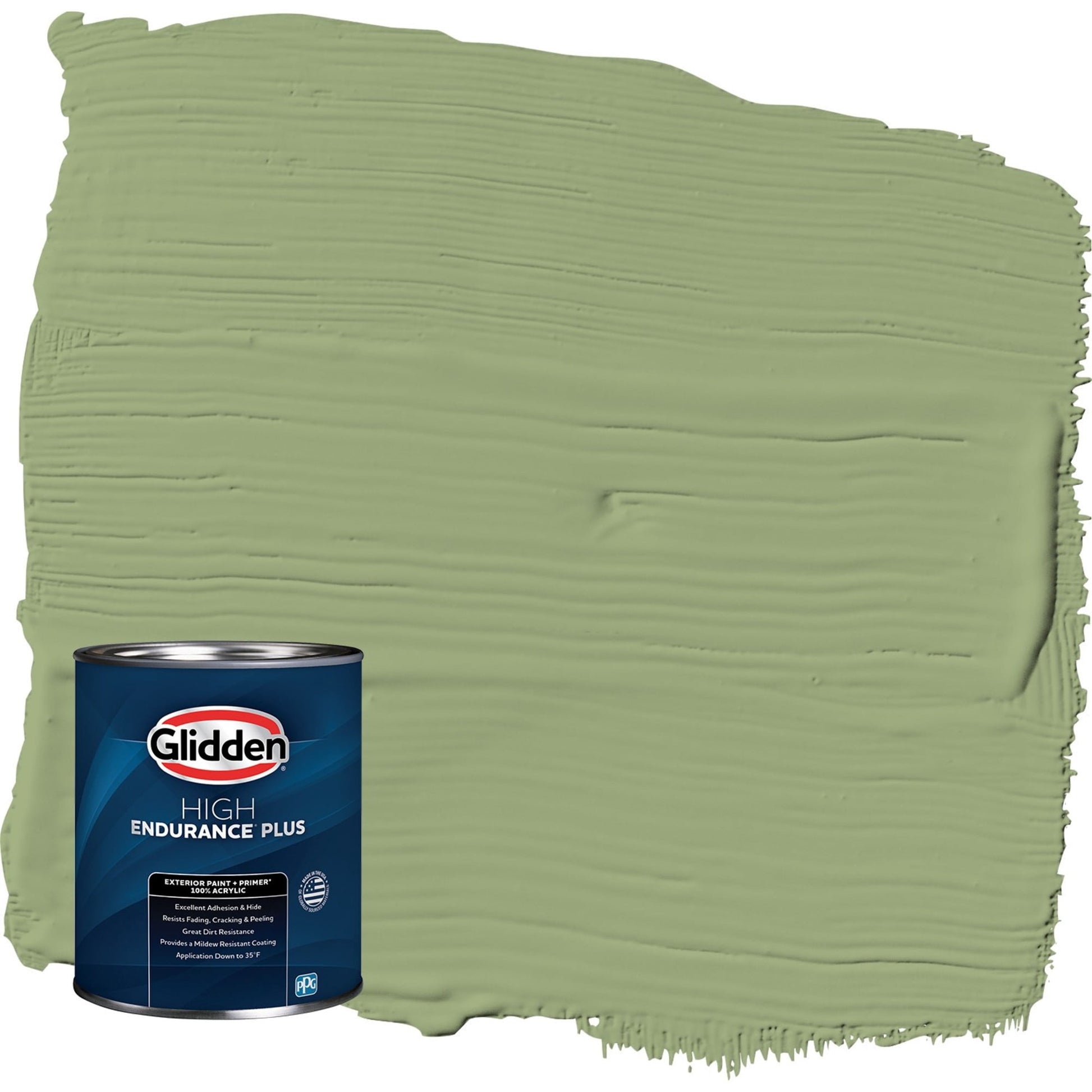 Glidden HEP Guacamole / Green Semi-Gloss Exterior Paint with Primer, 1 Quart